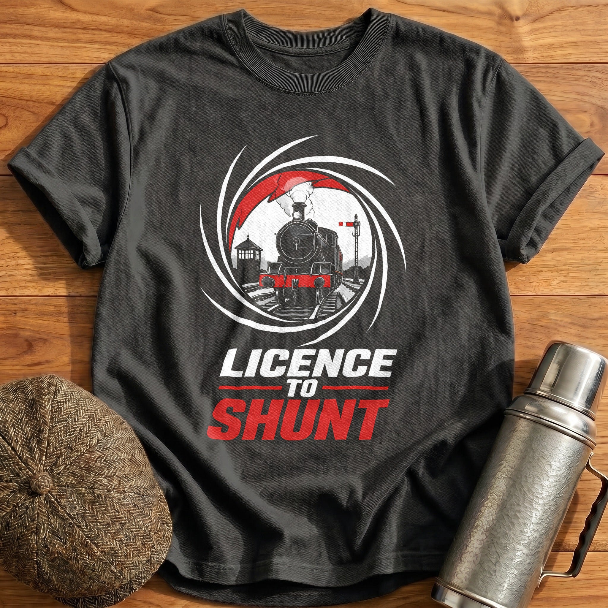Licence To Shunt 19 T-Shirt - Charcoal