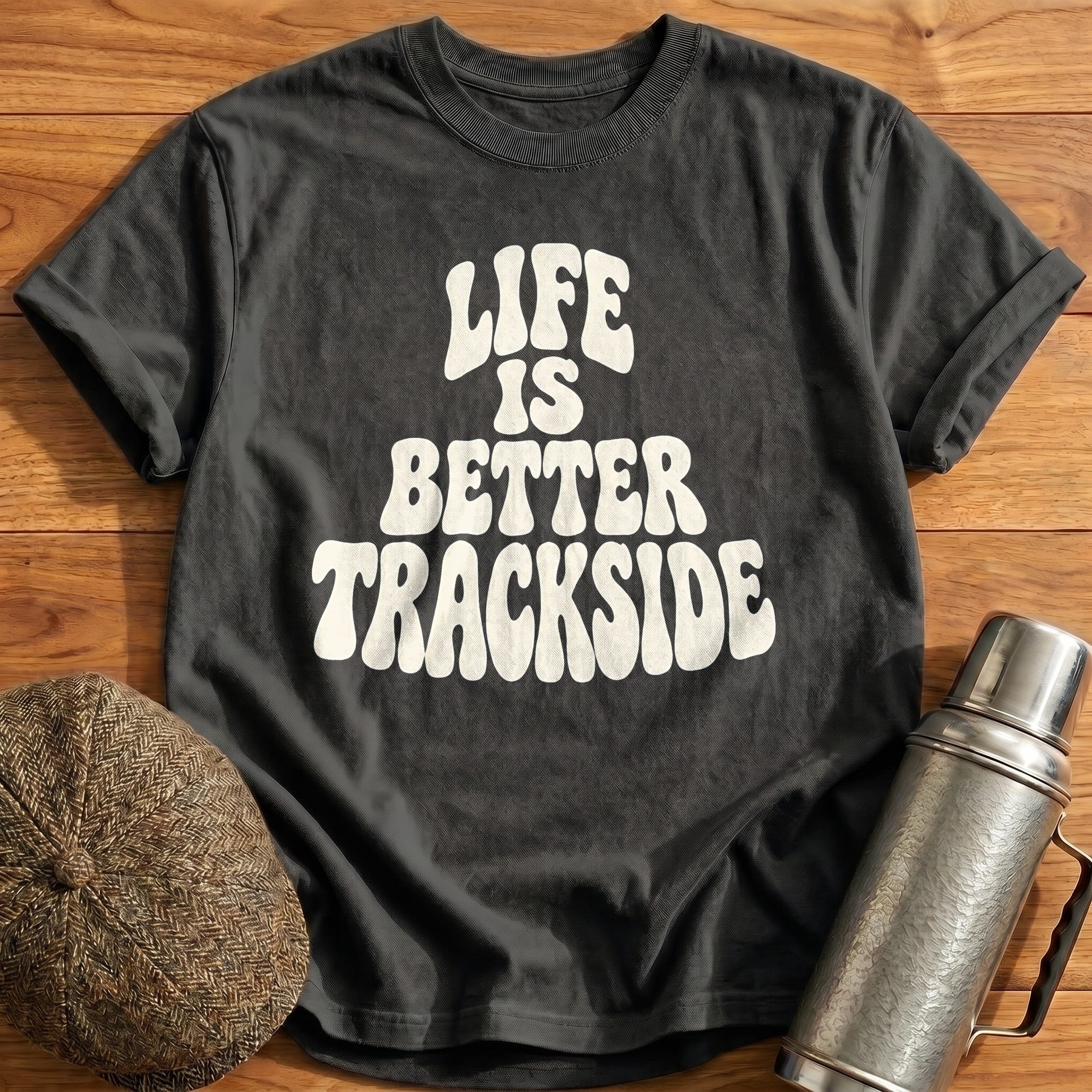 Life Is Better Trackside 59 T-Shirt - Charcoal