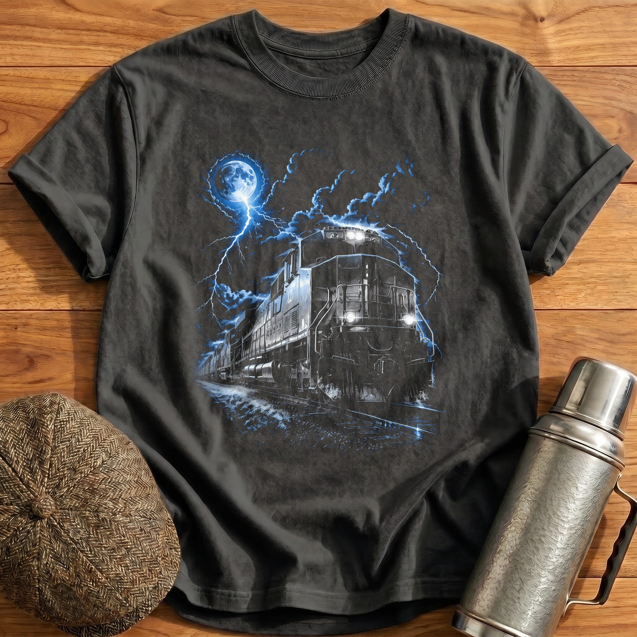Lightning Train Locomotive Electric Storm - Charcoal