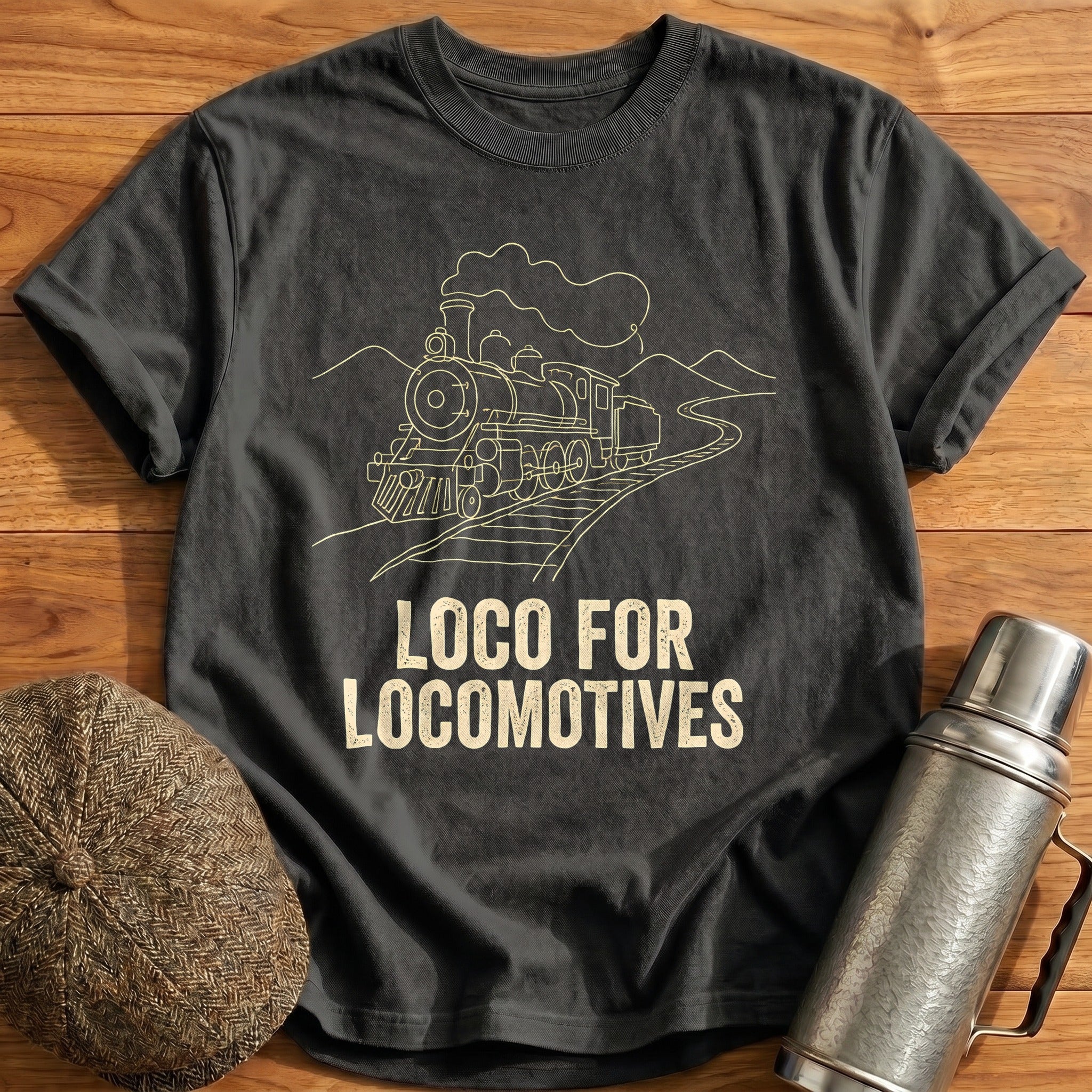 Loco For Locomotives 66 T-Shirt - Charcoal