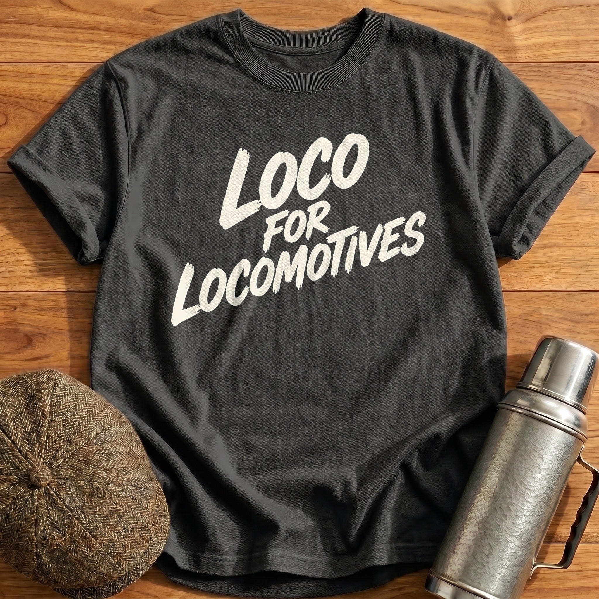Loco For Locomotives 93 T-Shirt - Charcoal