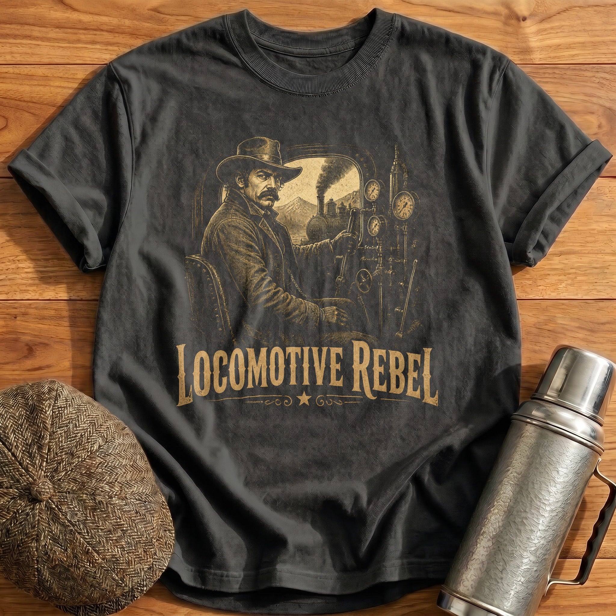 Locomotive Rebel T-Shirt - Charcoal