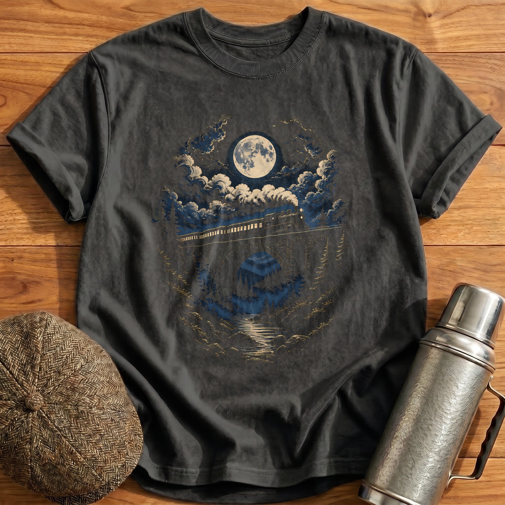 Moonlit Crossing T-Shirt - Charcoal