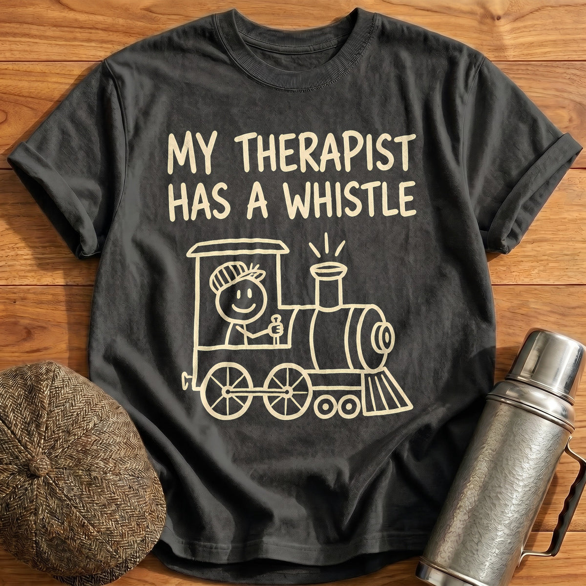 My Therapist Has A Whistle 95 T-Shirt - Charcoal