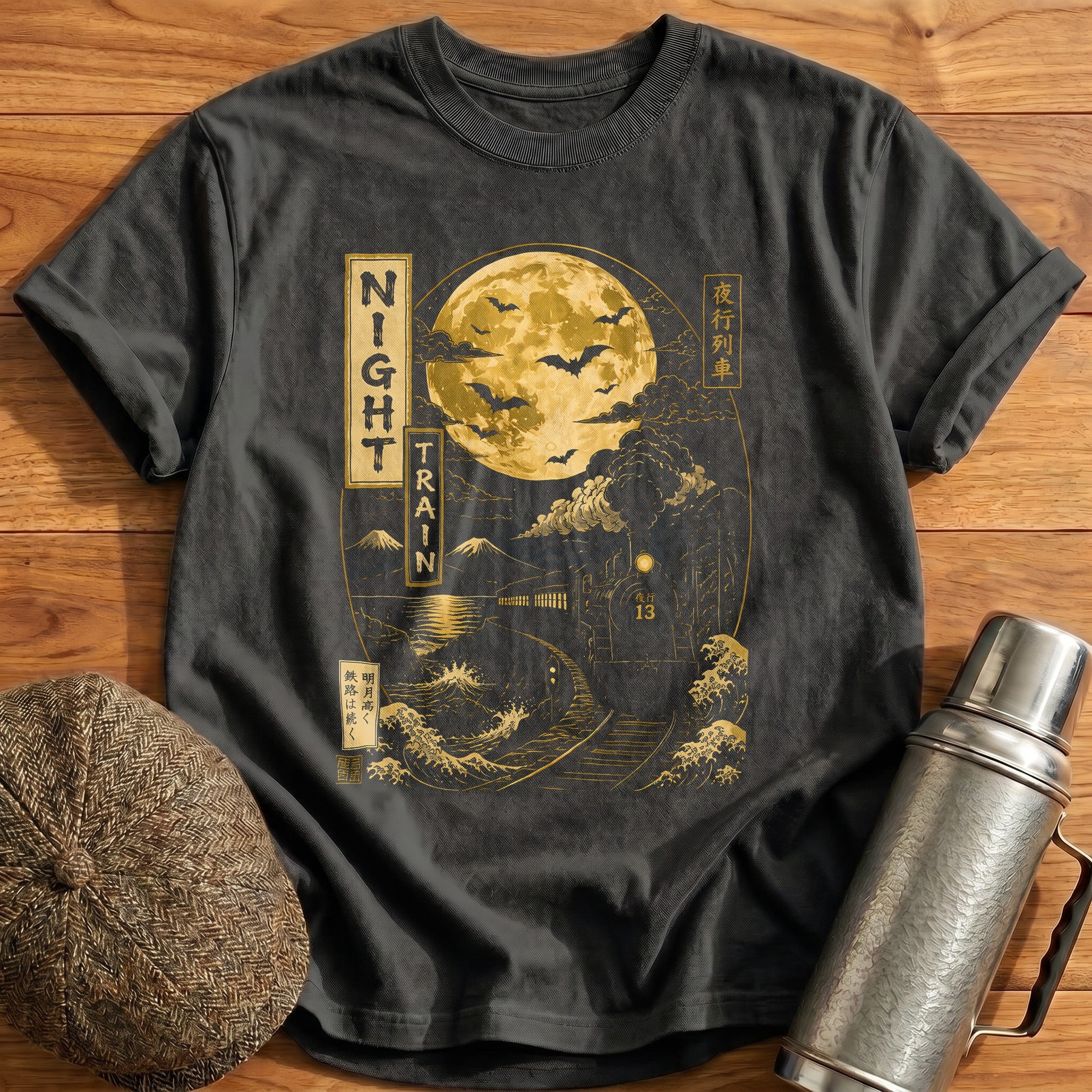 Night Train T-Shirt - Charcoal