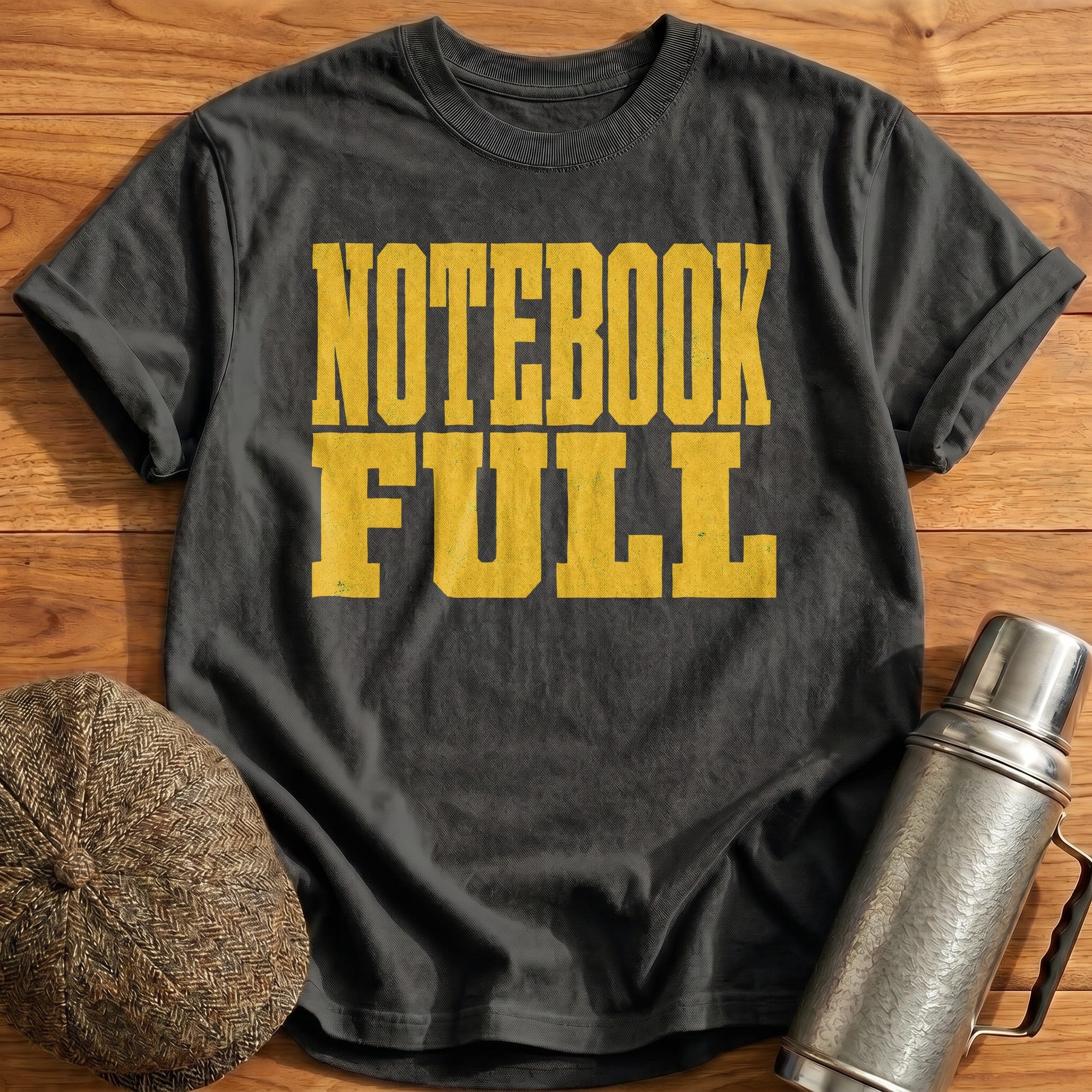Notebook Full T-Shirt - Charcoal