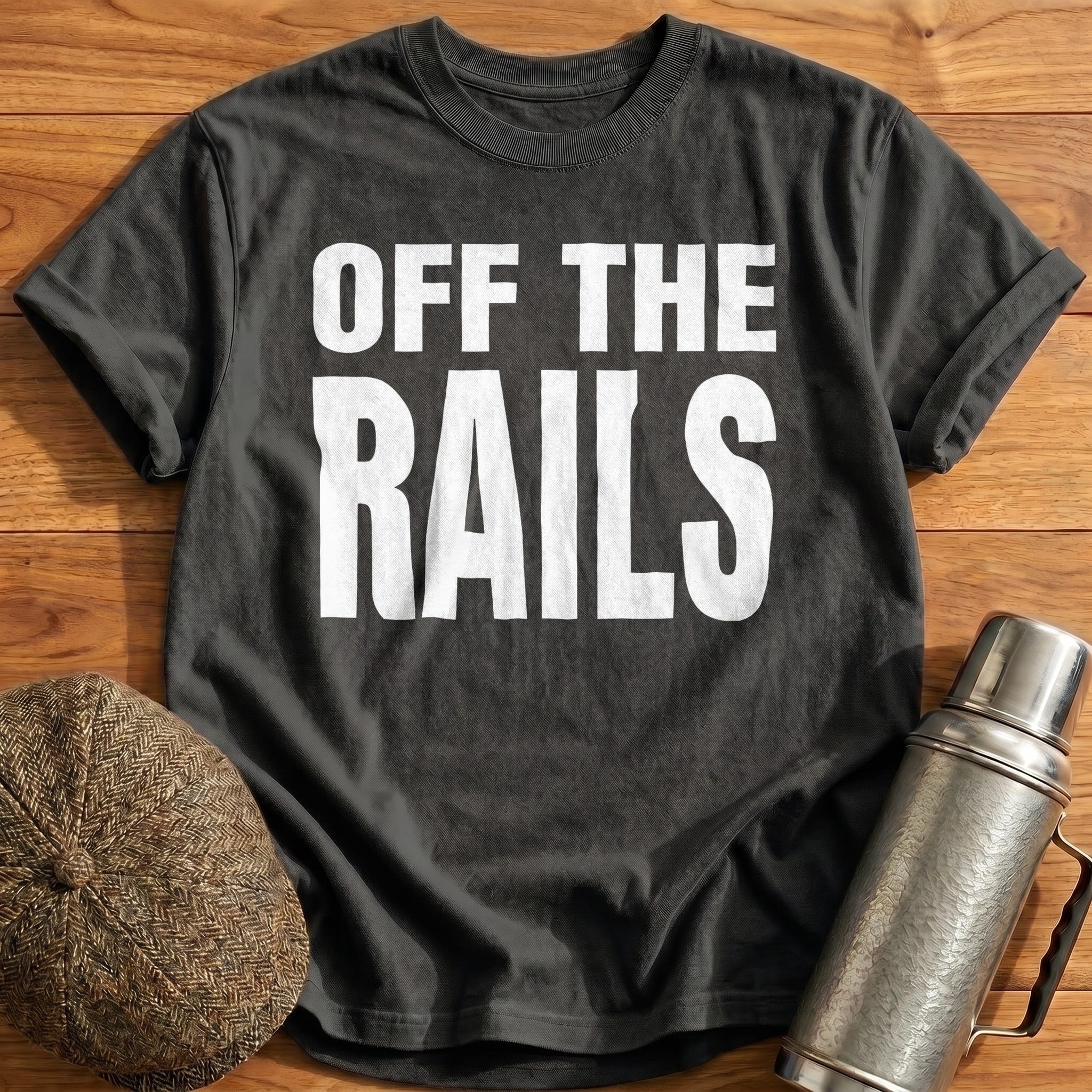 Off The Rails II T-Shirt - Charcoal