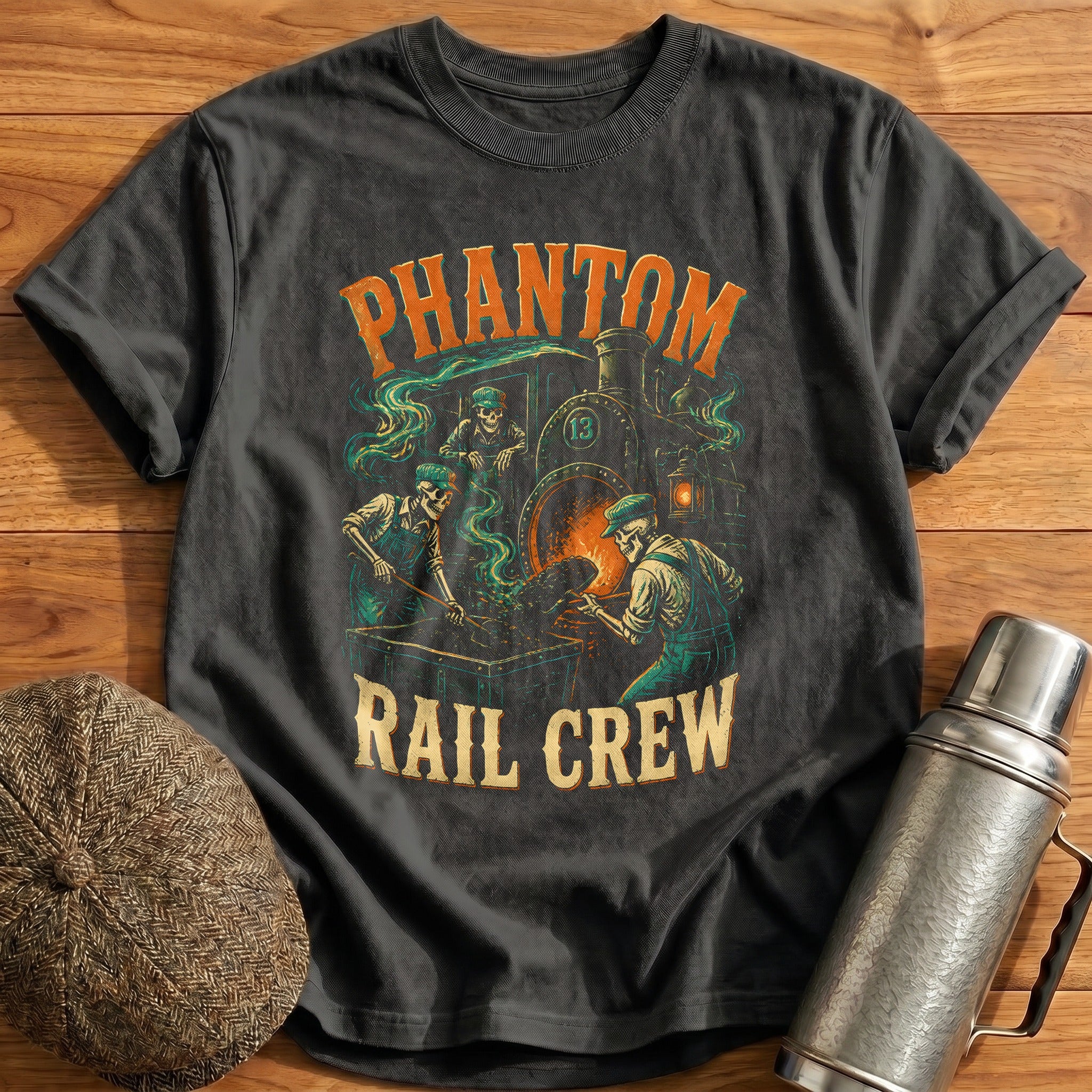 Phantom Rail Crew T-Shirt - Charcoal