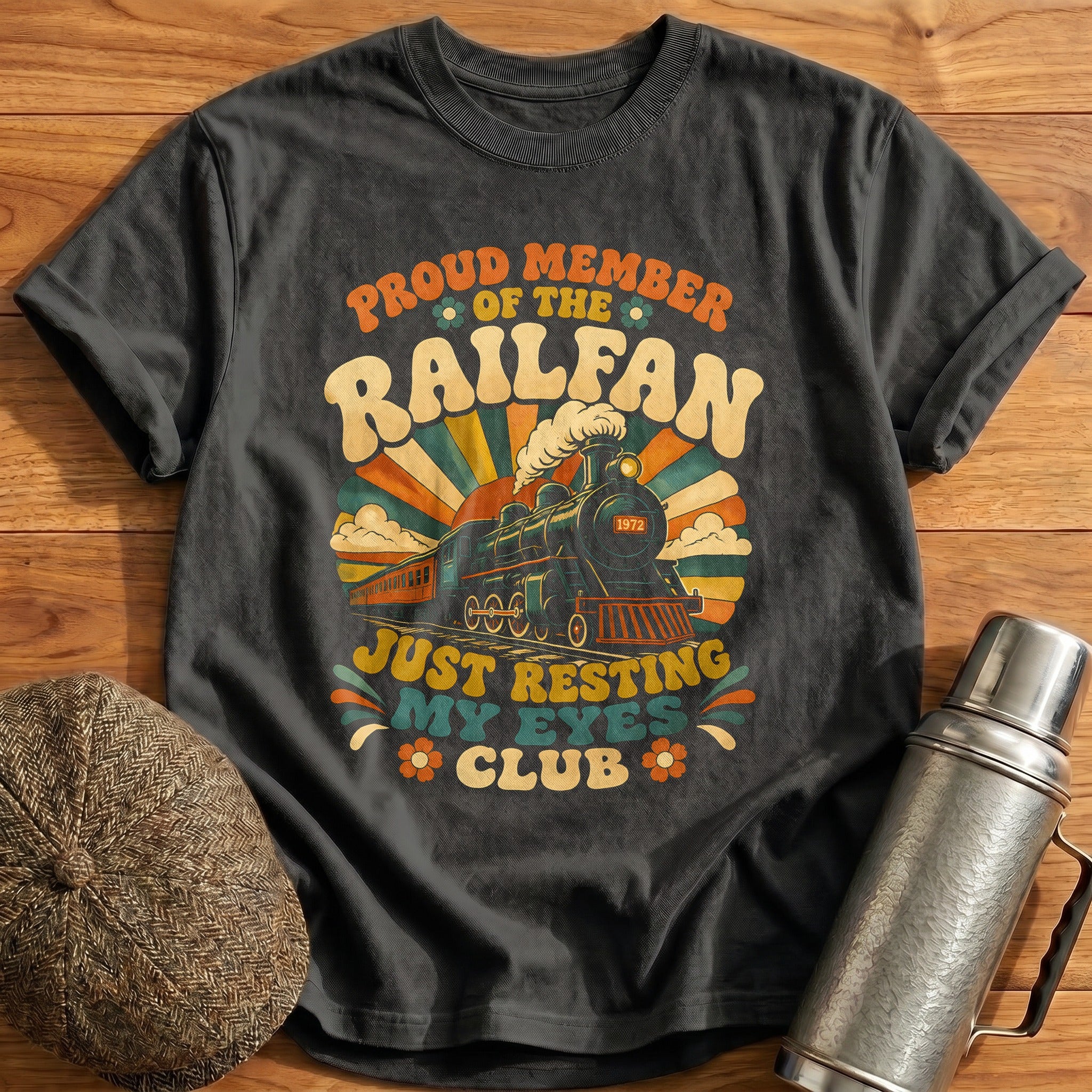 Proud Member Railfan Just Resting My Eyes Club - Charcoal