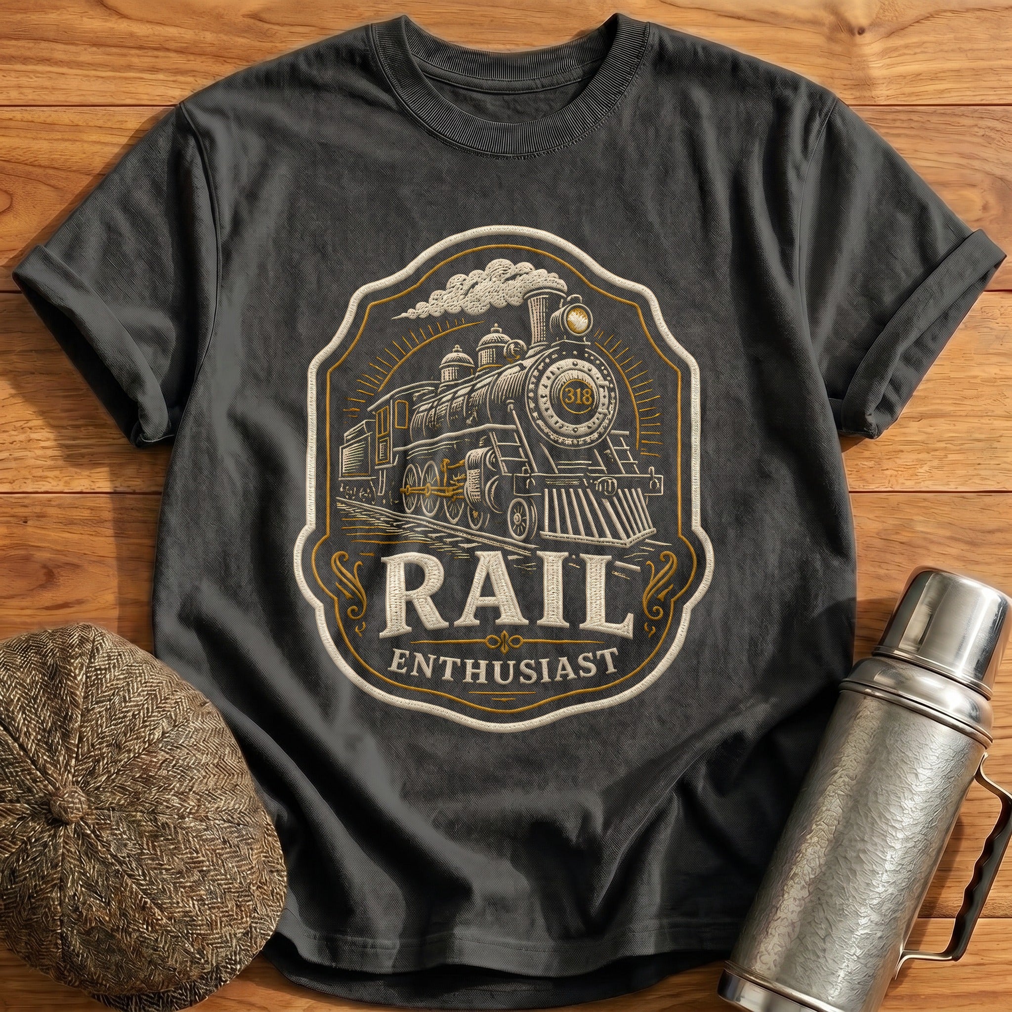 Rail Enthusiast T-Shirt - Charcoal