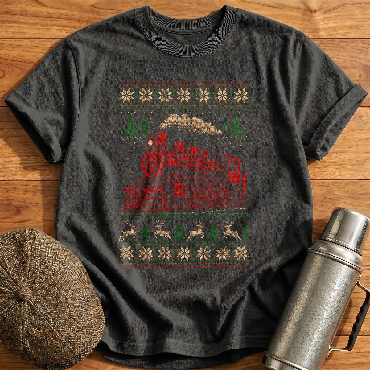 Red Loco Sweater 99 T-Shirt - Charcoal