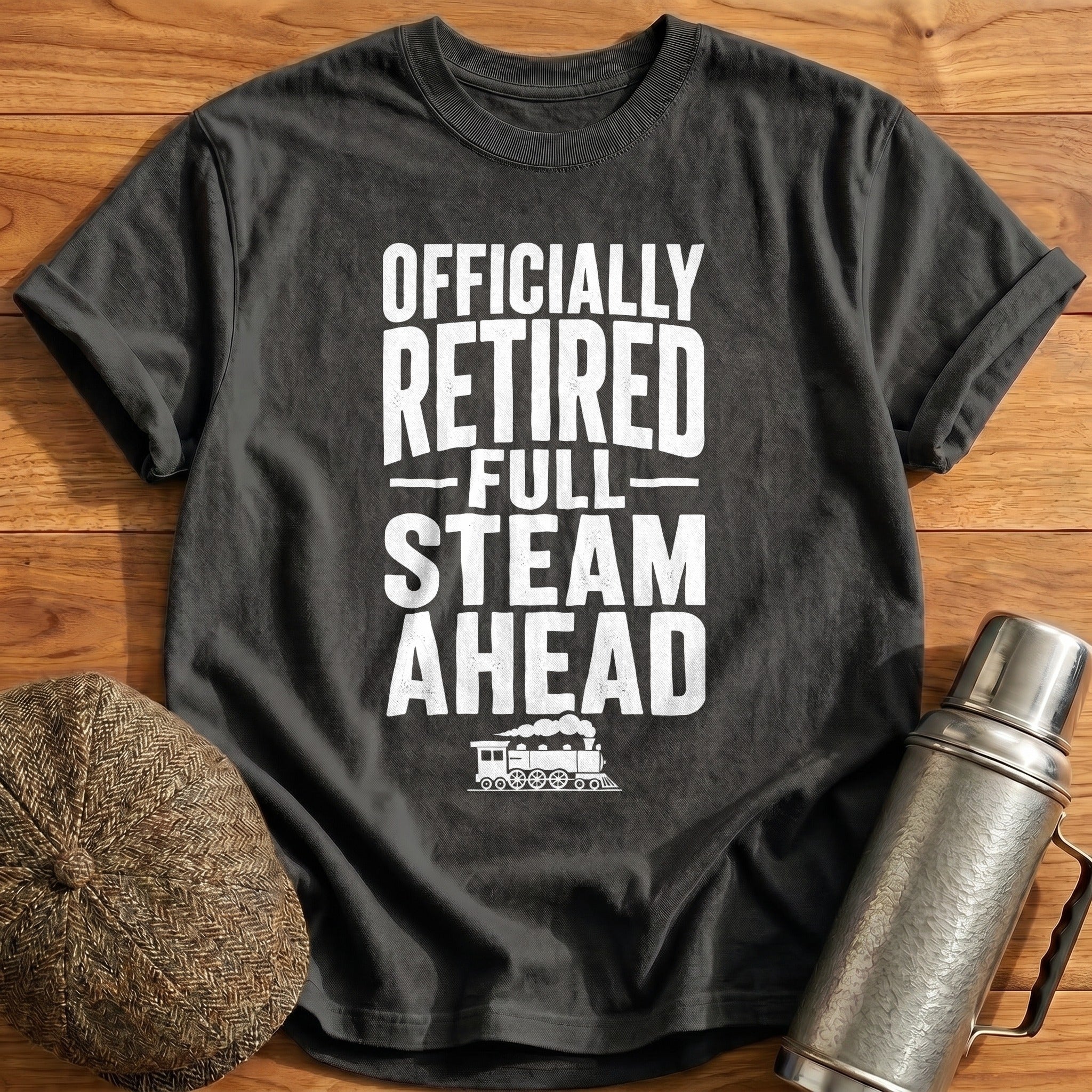 Retired Full Steam 91 T-Shirt - Charcoal