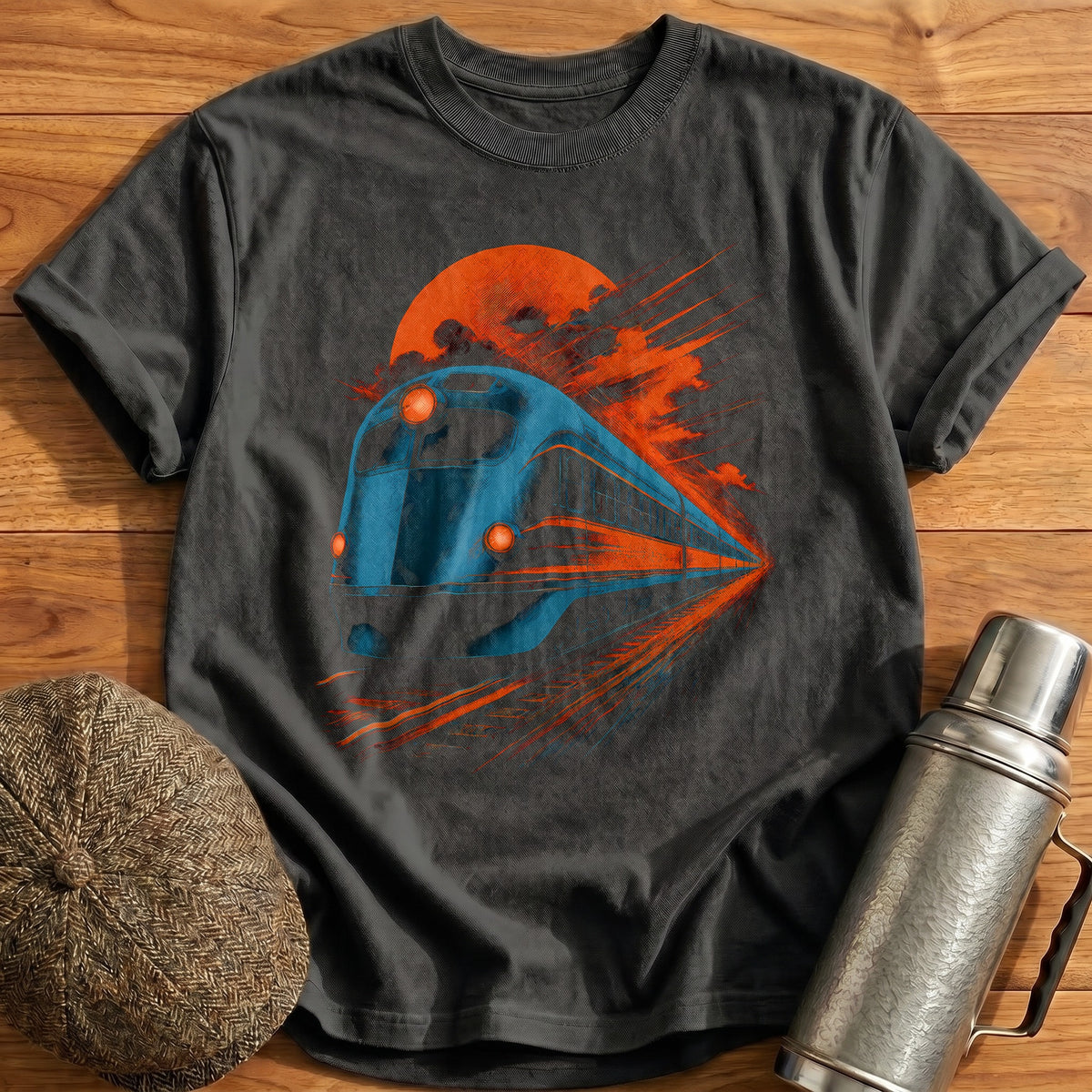 Riso Train 66 T-Shirt - Charcoal