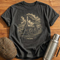 Rocket Stephenson Early Steam Locomotive T-Shirt - Charcoal