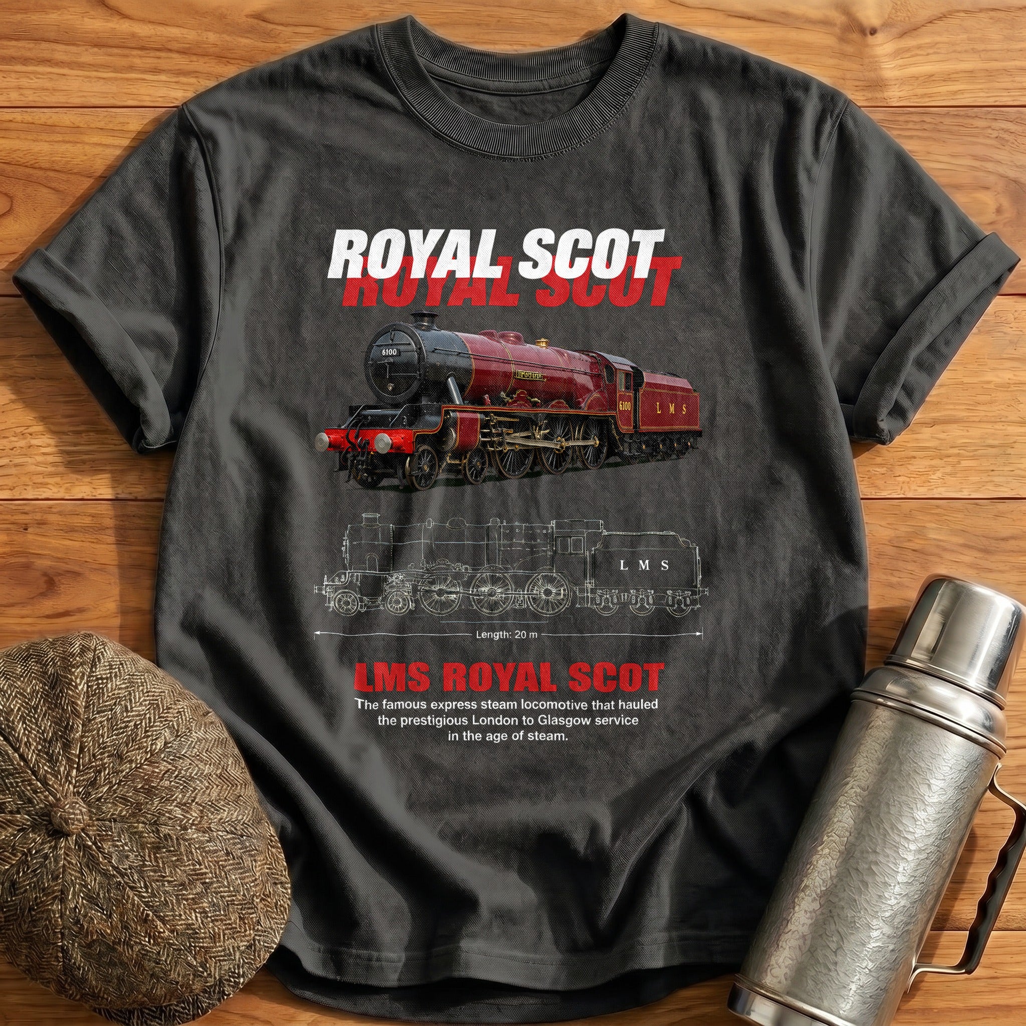 Royal Scot 78 T-Shirt - Charcoal