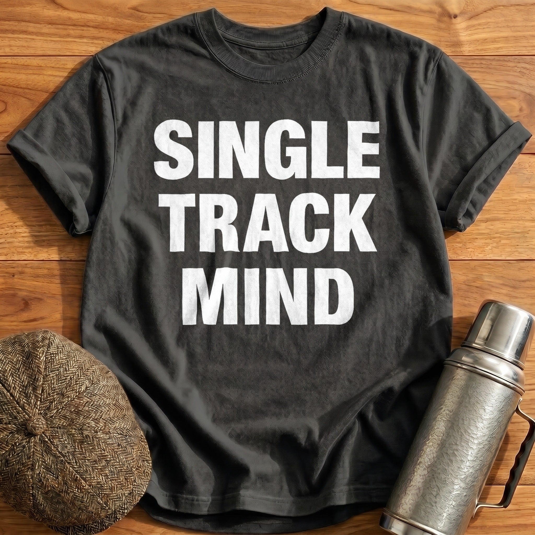 Single Track Mind T-Shirt - Charcoal