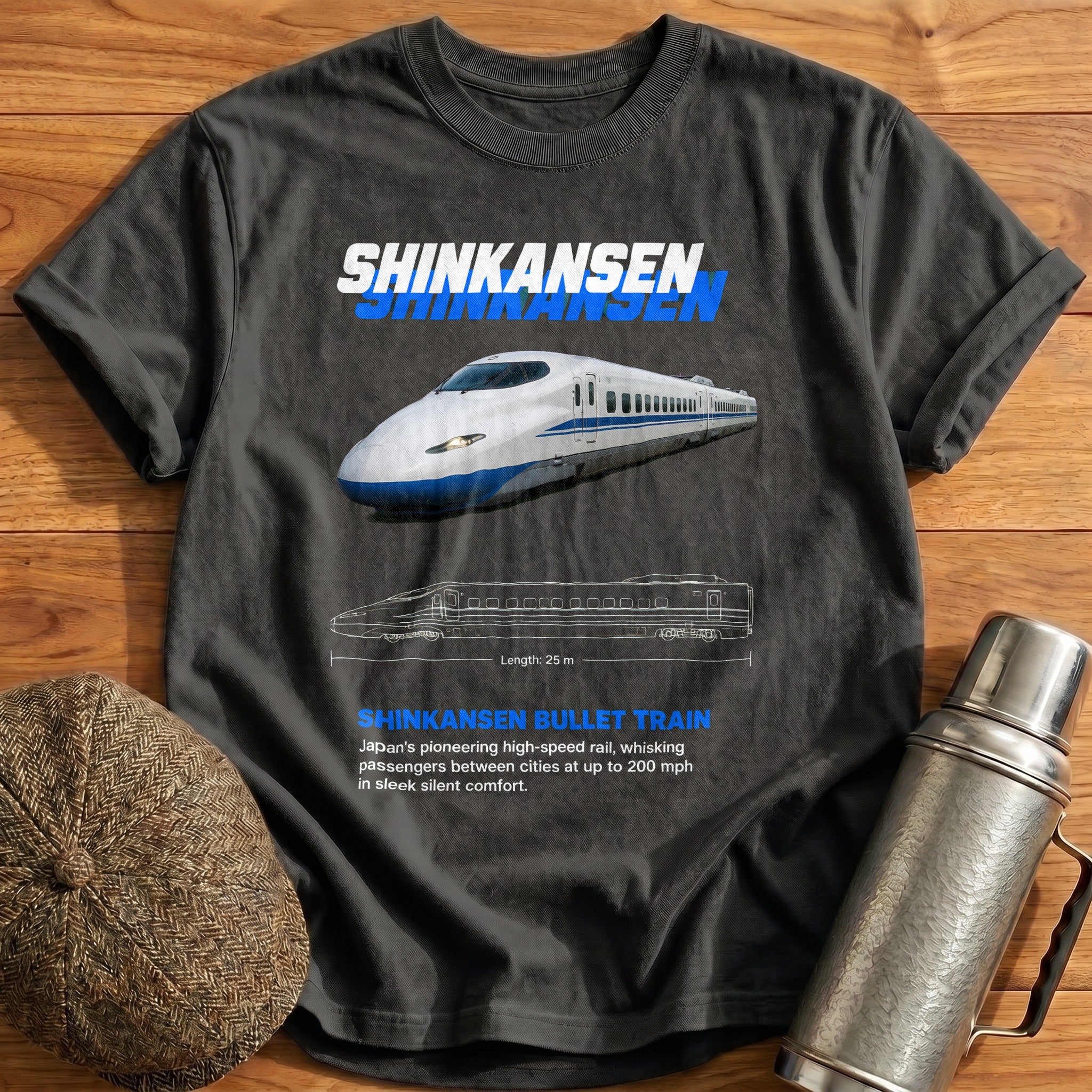 Shinkansen 47 T-Shirt - Charcoal