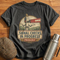 Signal Checks Probably T-Shirt - Charcoal