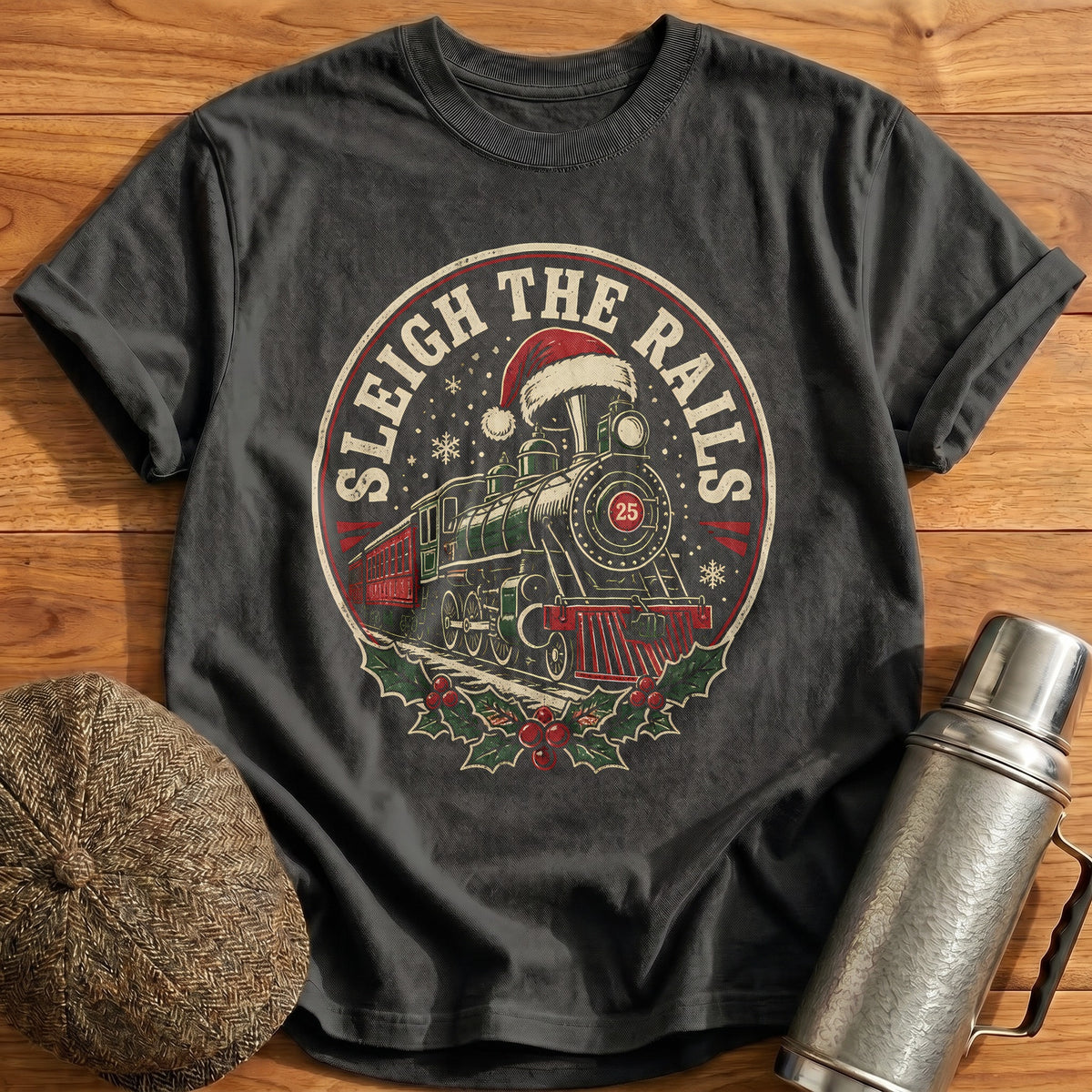 Sleigh The Rails 51 T-Shirt - Charcoal