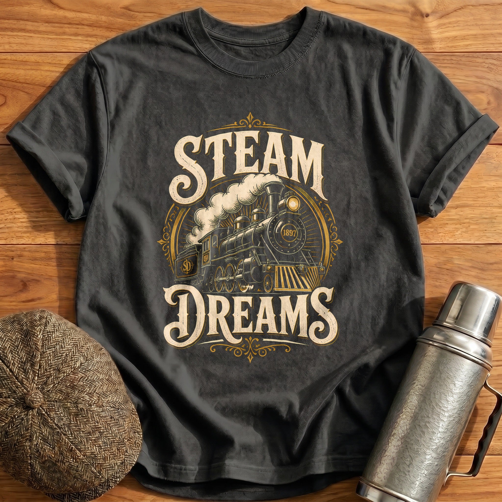 Steam Dreams 23 T-Shirt - Charcoal