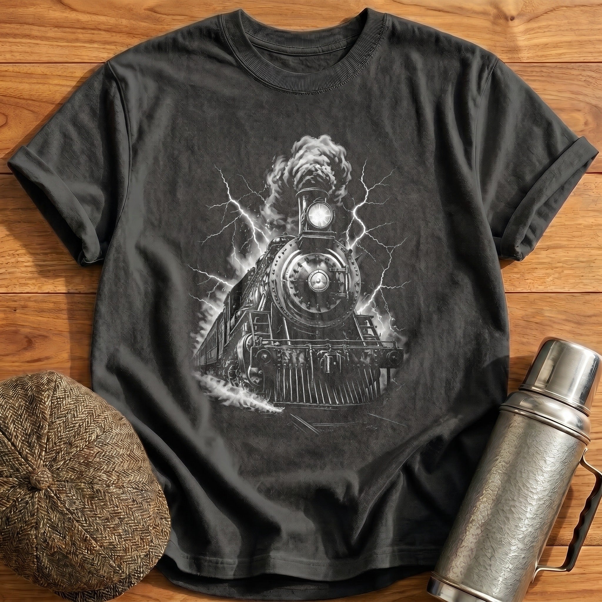 Steam Engine Locomotive Train Enthusiast - Charcoal