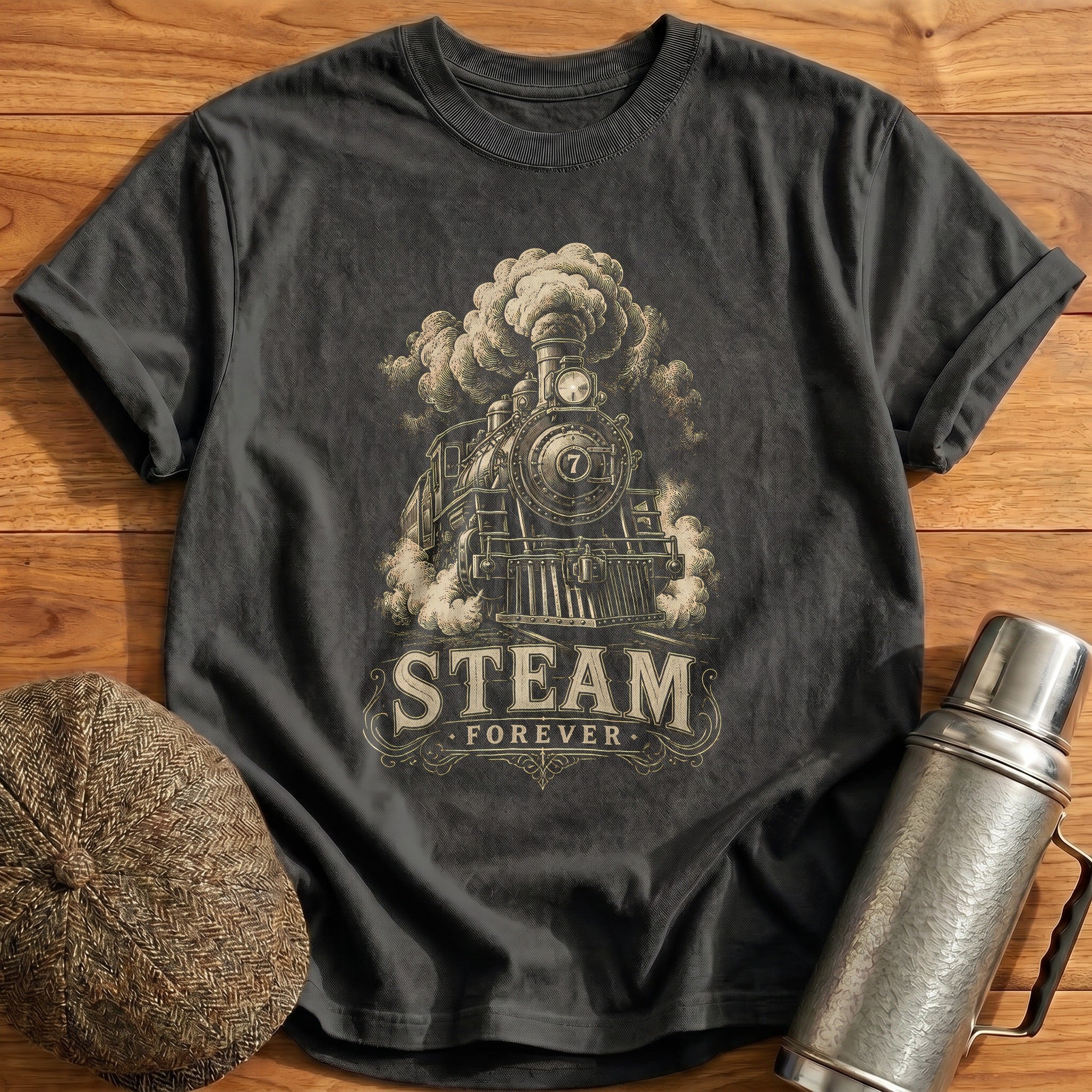 Steam Forever T-Shirt - Charcoal
