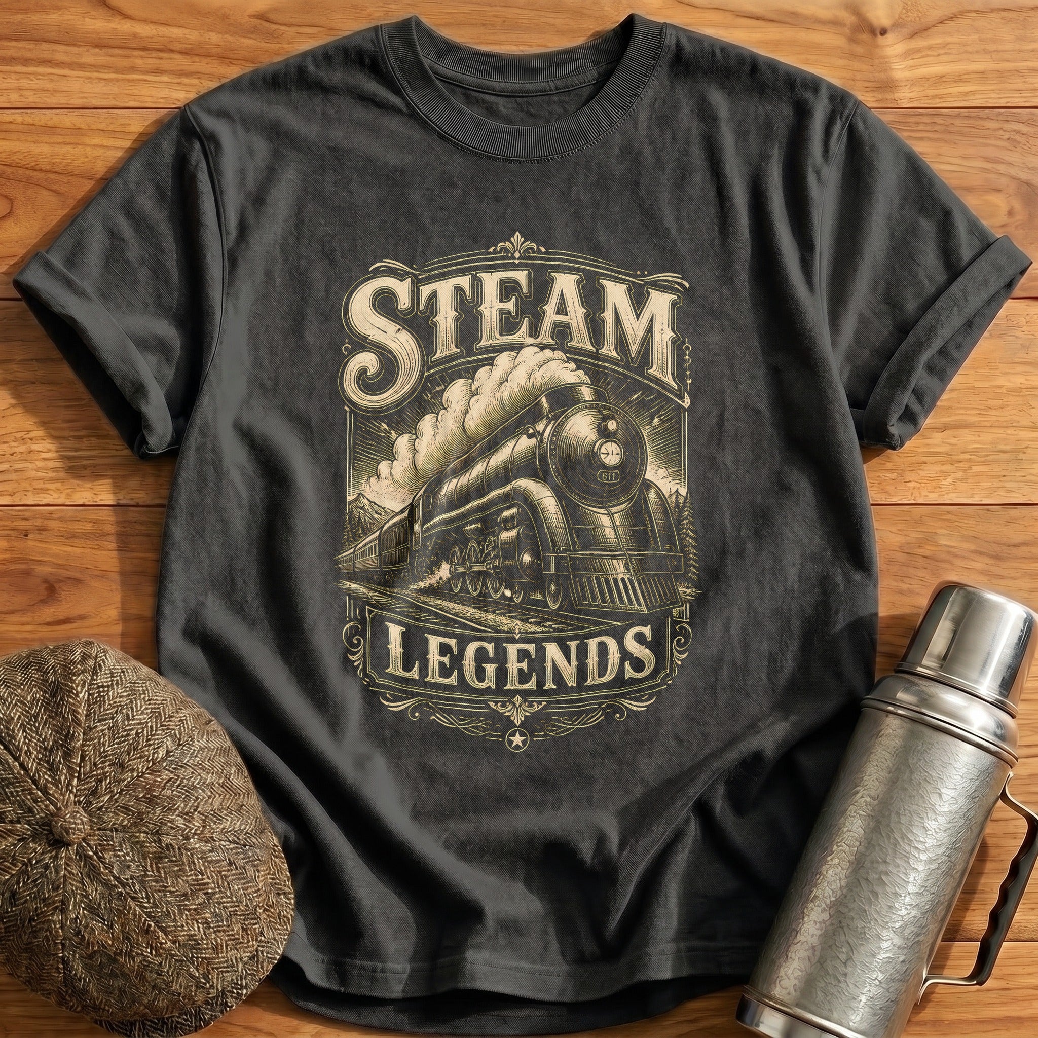 Steam Legends T-Shirt - Charcoal