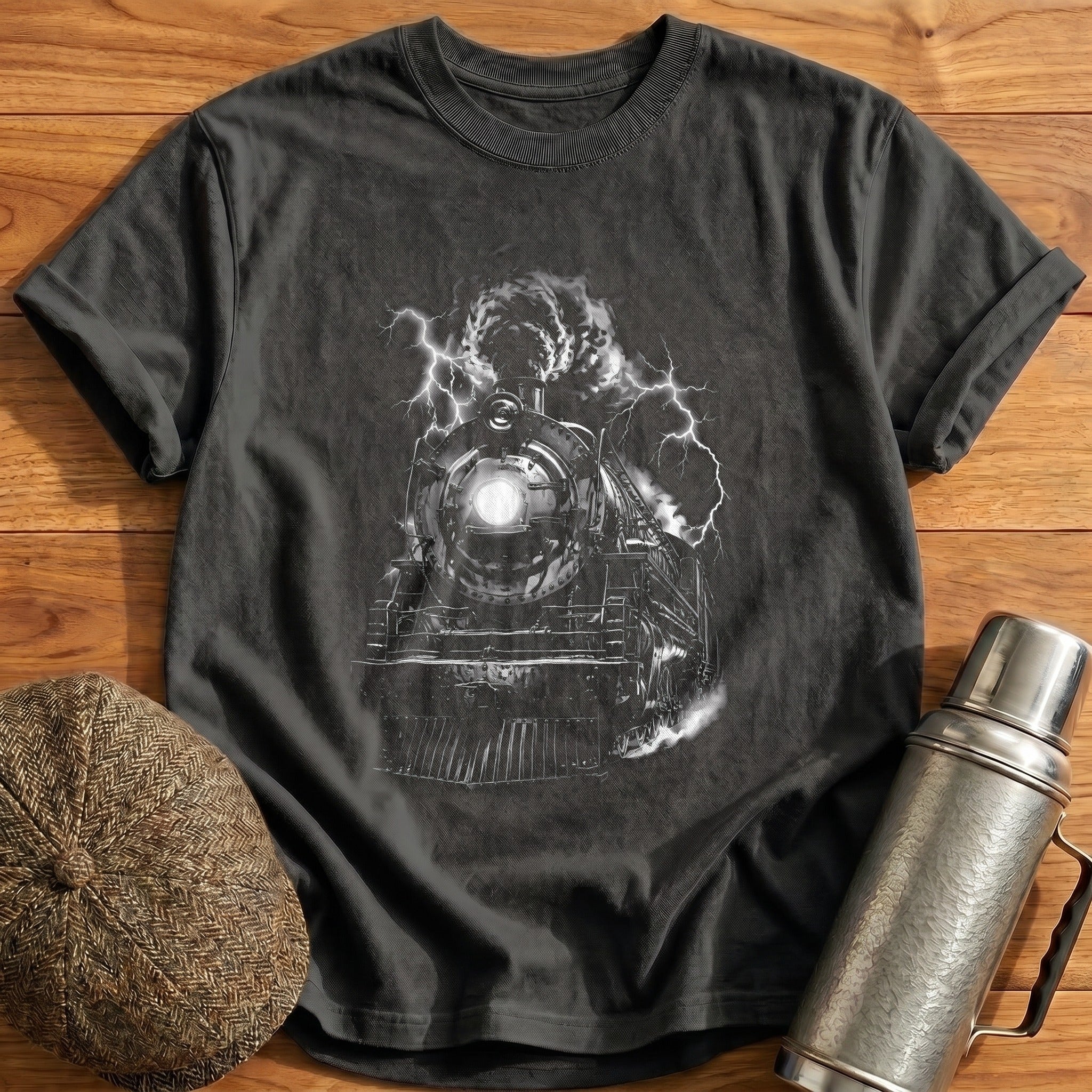 Steam Locomotive Storm Train Enthusiast - Charcoal