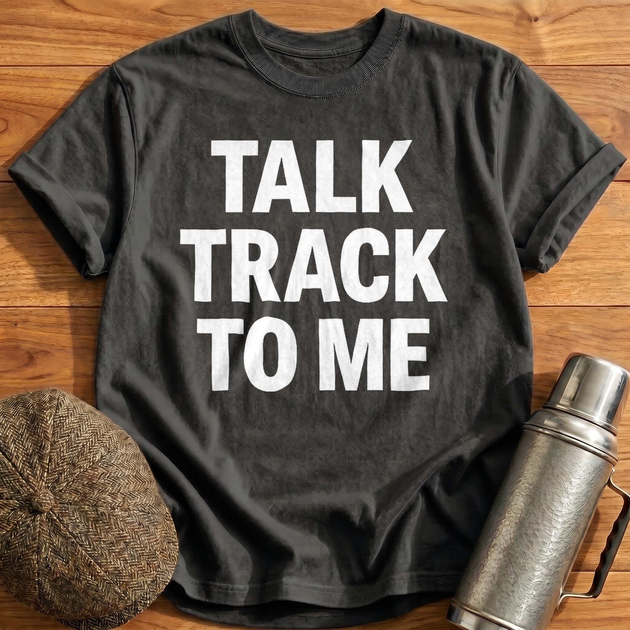 Talk Track to Me T-Shirt - Charcoal