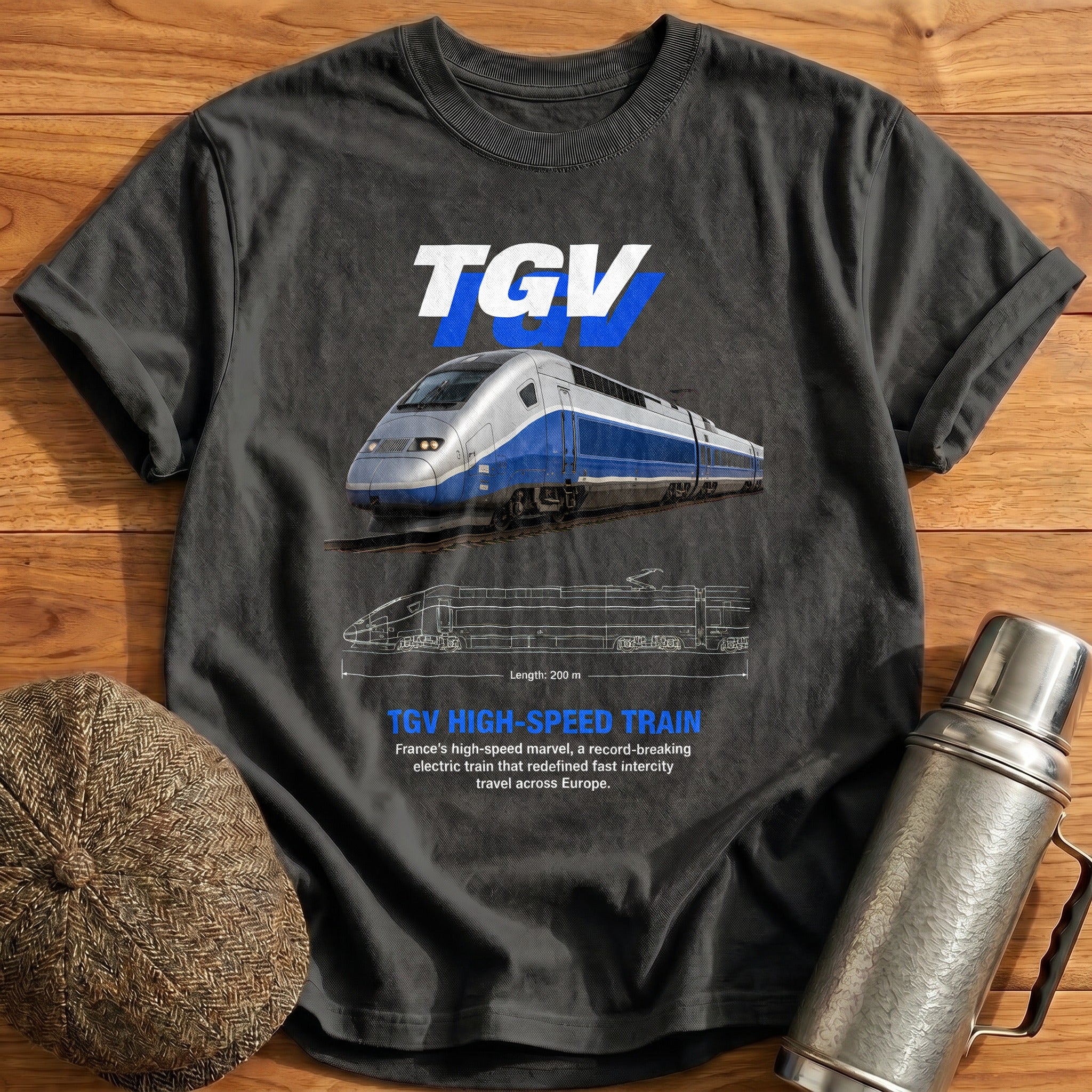 Tgv 61 T-Shirt - Charcoal