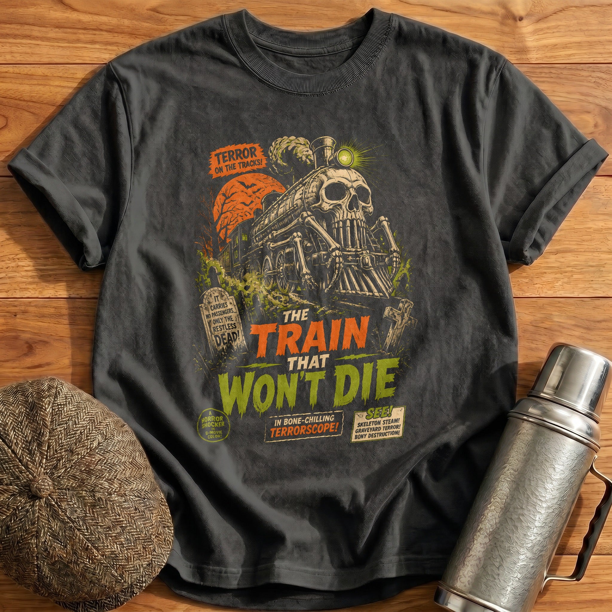 The Train That Wont Die T-Shirt - Charcoal