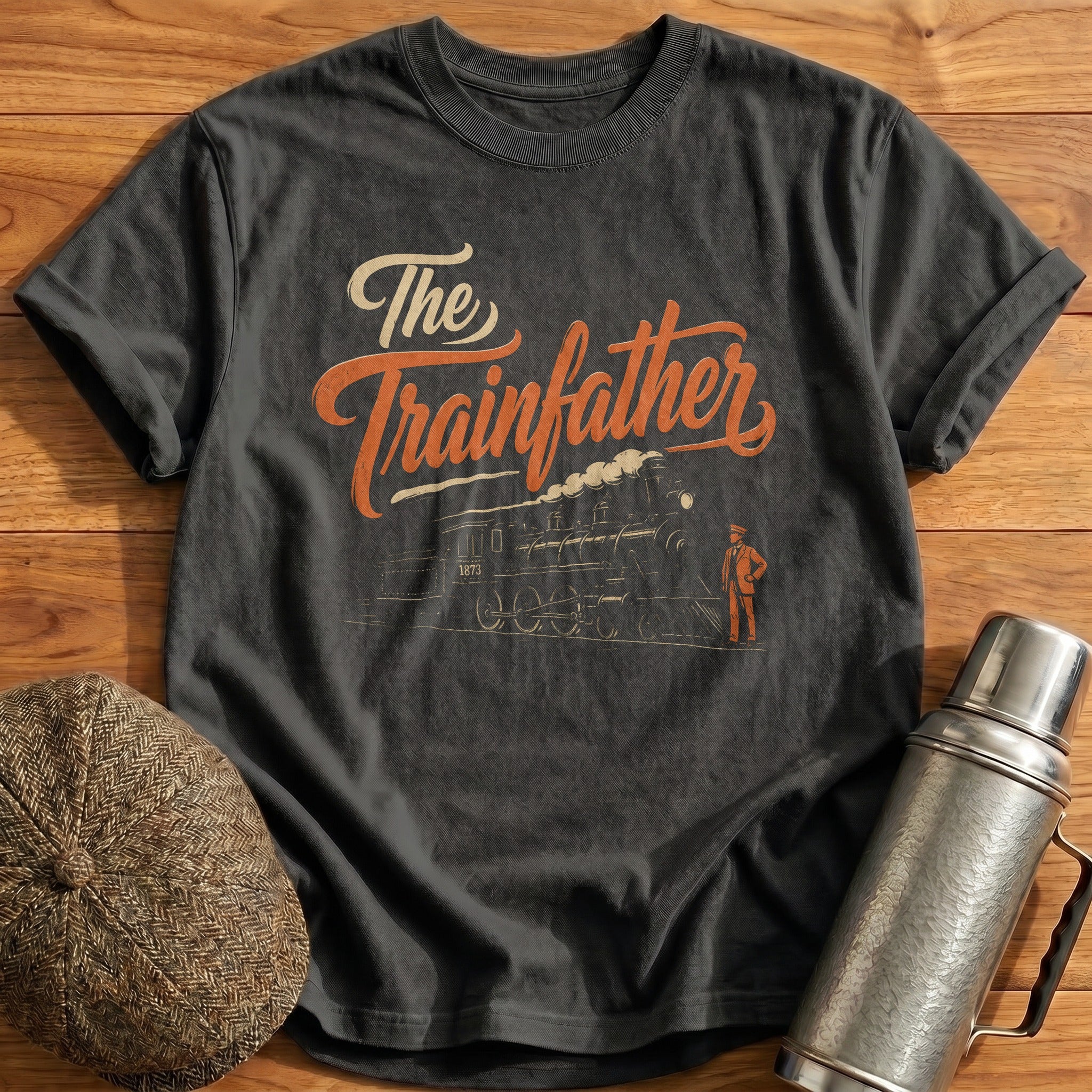 The Trainfather T-Shirt - Charcoal