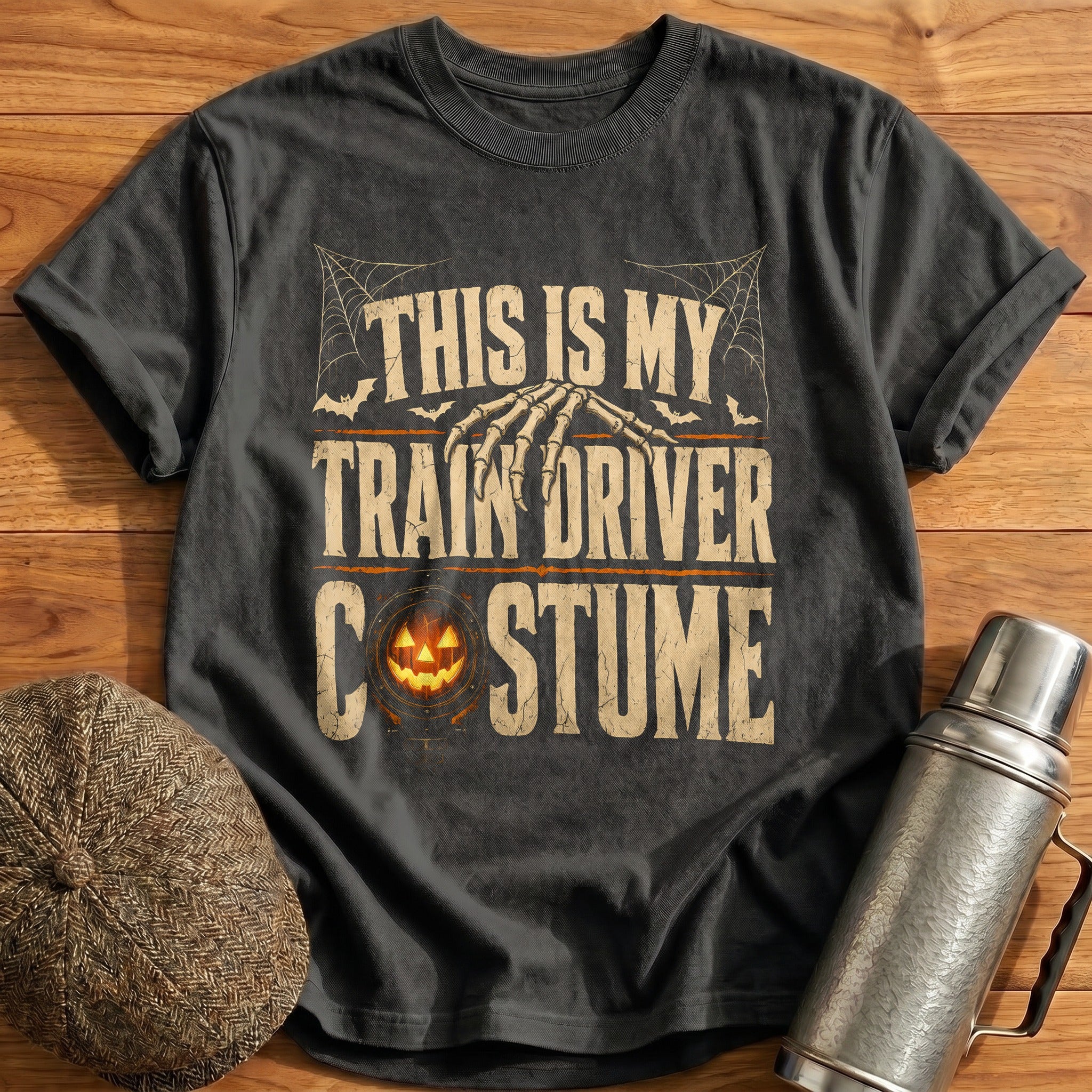 This Is My Train Driver Costume T-Shirt - Charcoal