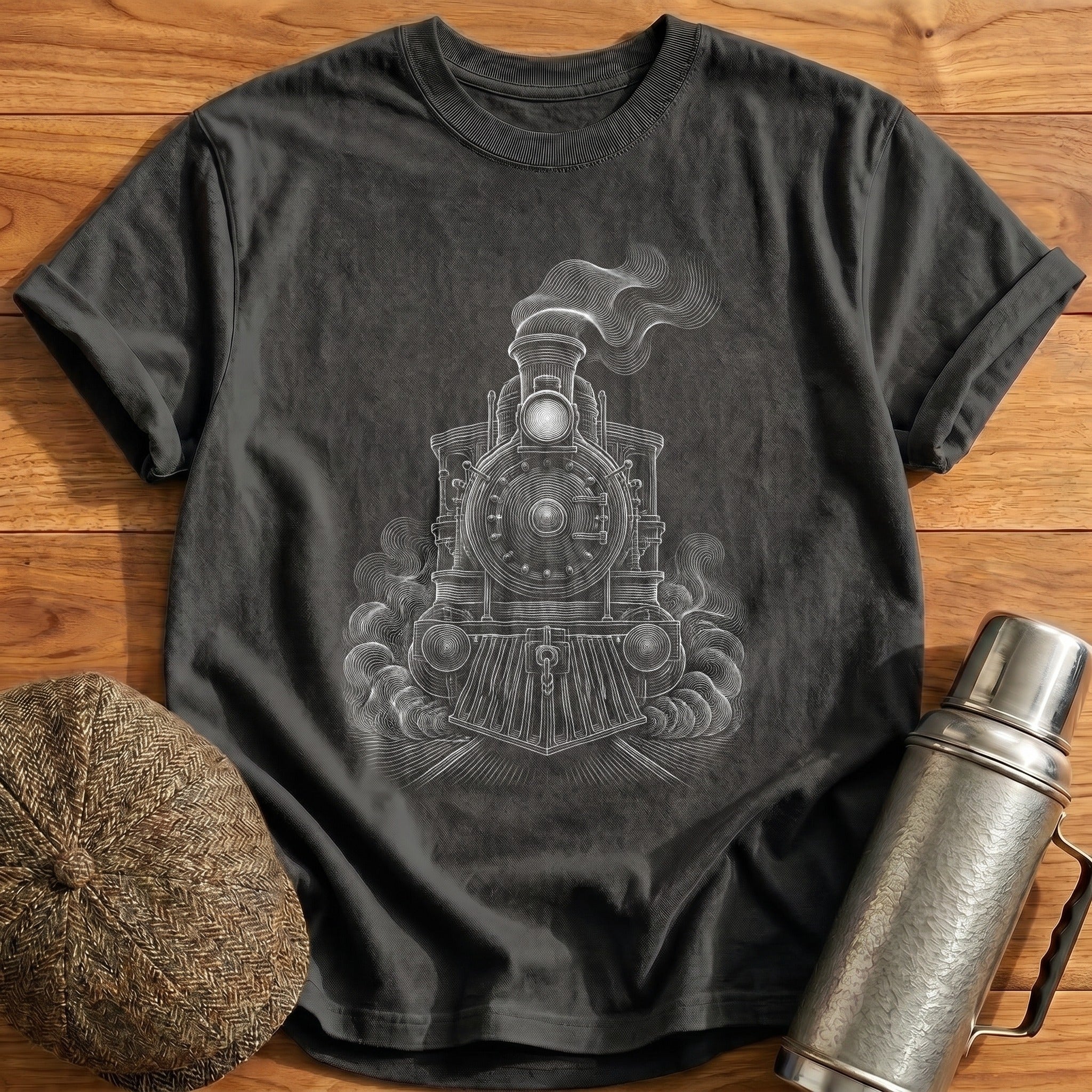 Train Front 24 T-Shirt - Charcoal