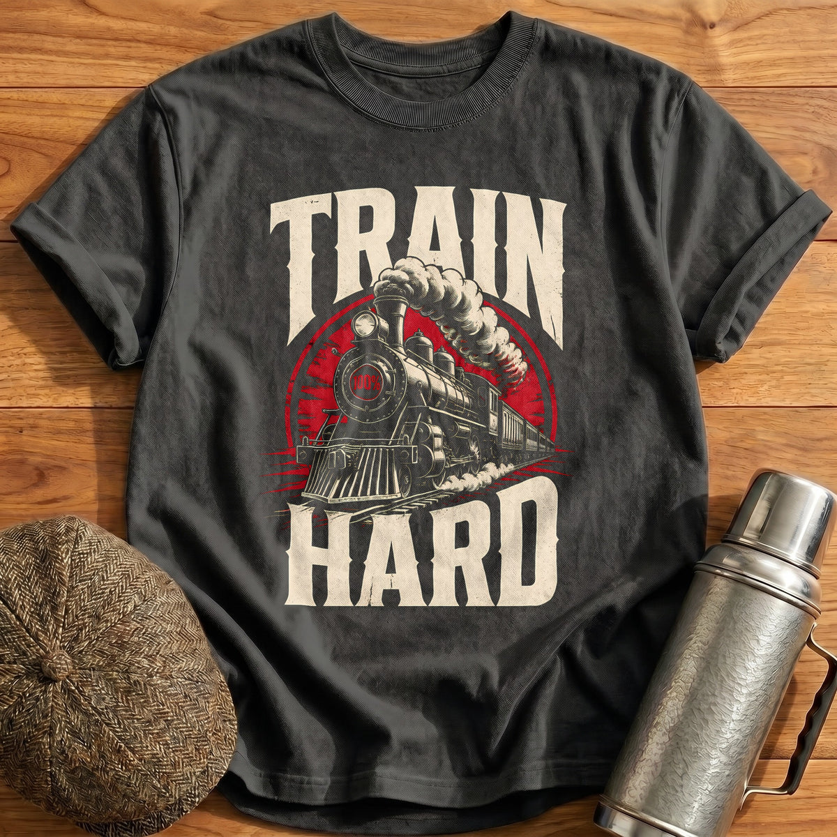 Train Hard 21 T-Shirt - Charcoal
