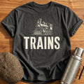 Trains 86 T-Shirt - Charcoal