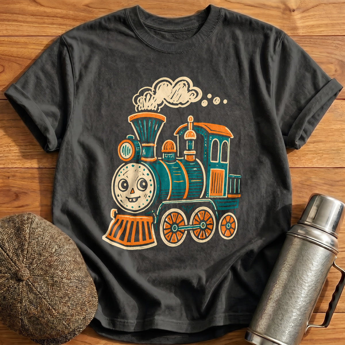 Ugly Doodle Train 29 T-Shirt - Charcoal