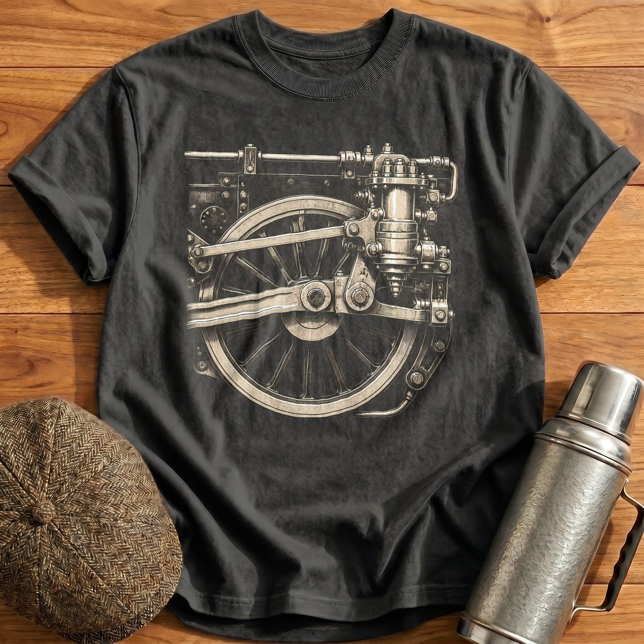 Valve Gear Blueprint T-Shirt - Charcoal