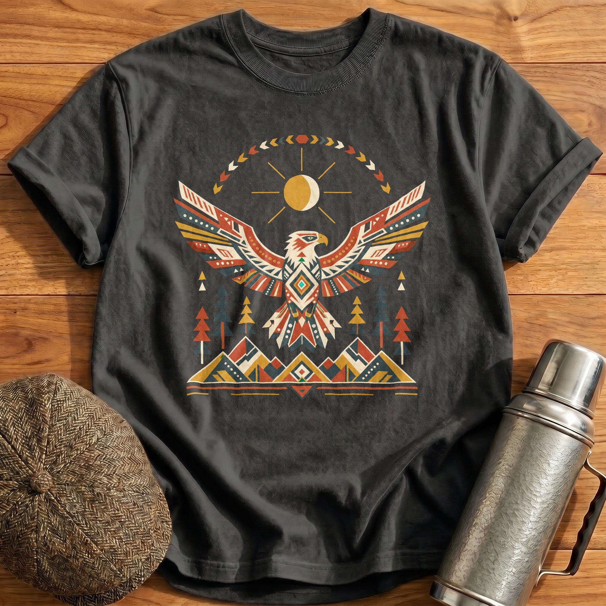 Wings & Compass T-Shirt - Charcoal