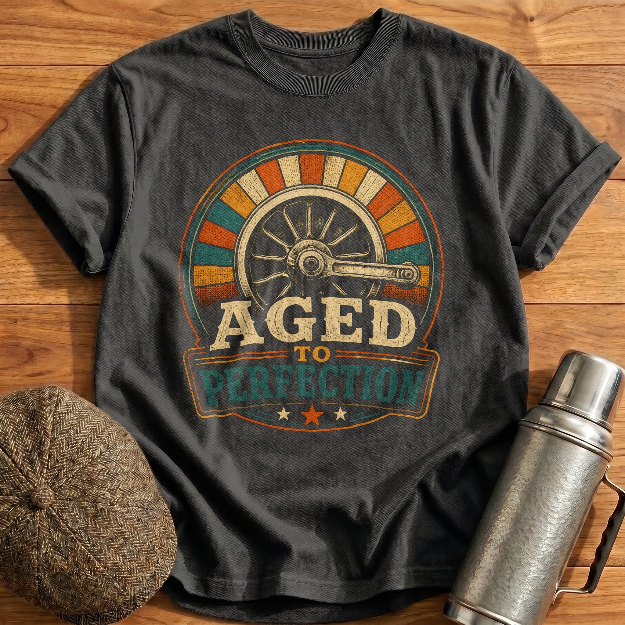Aged to Perfection T-Shirt - Charcoal