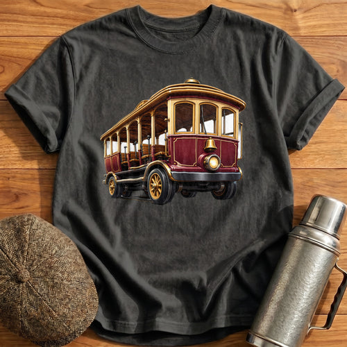 Cablecar Front34 T-Shirt - Charcoal