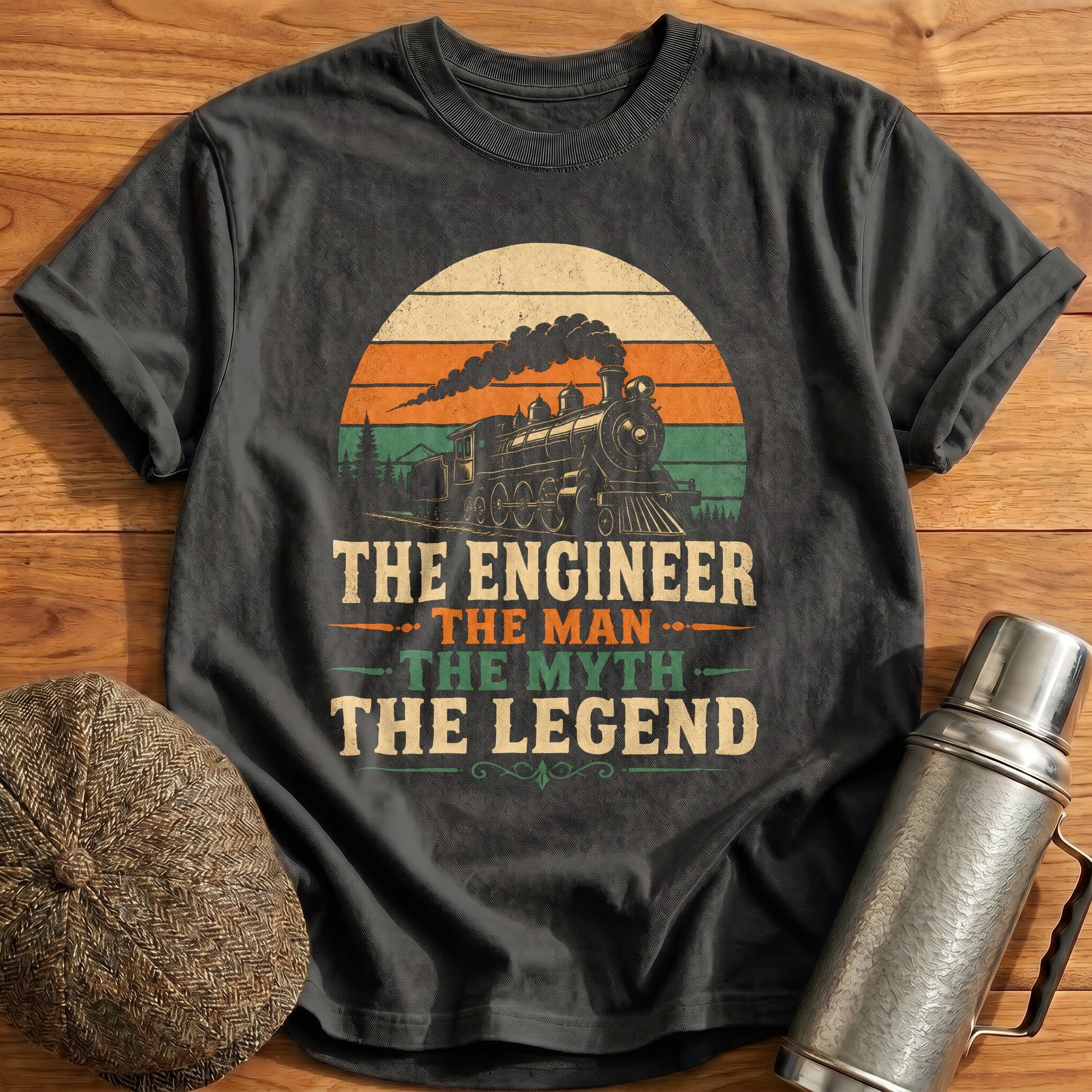 Engineer Man Myth Legend T-Shirt - Charcoal
