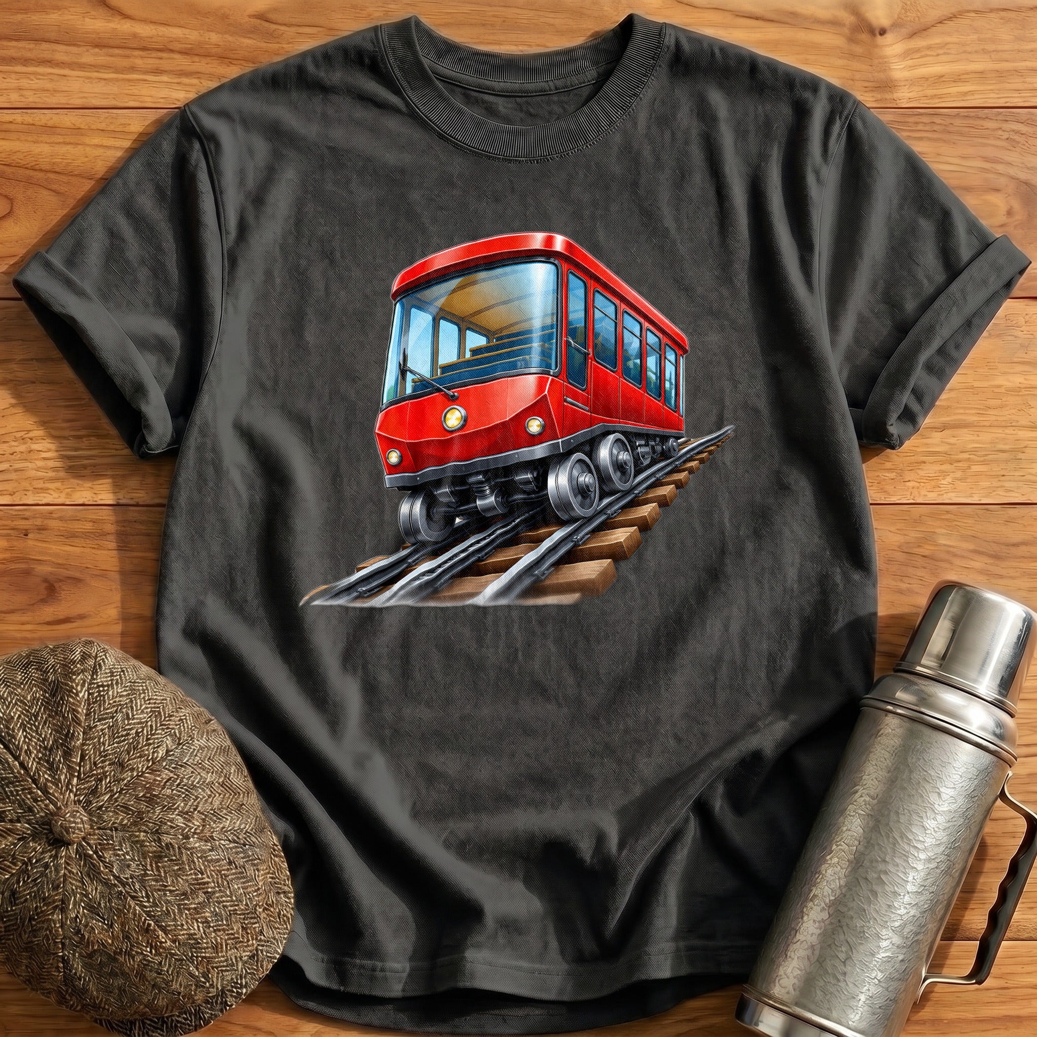 Funicular Front34 T-Shirt - Charcoal