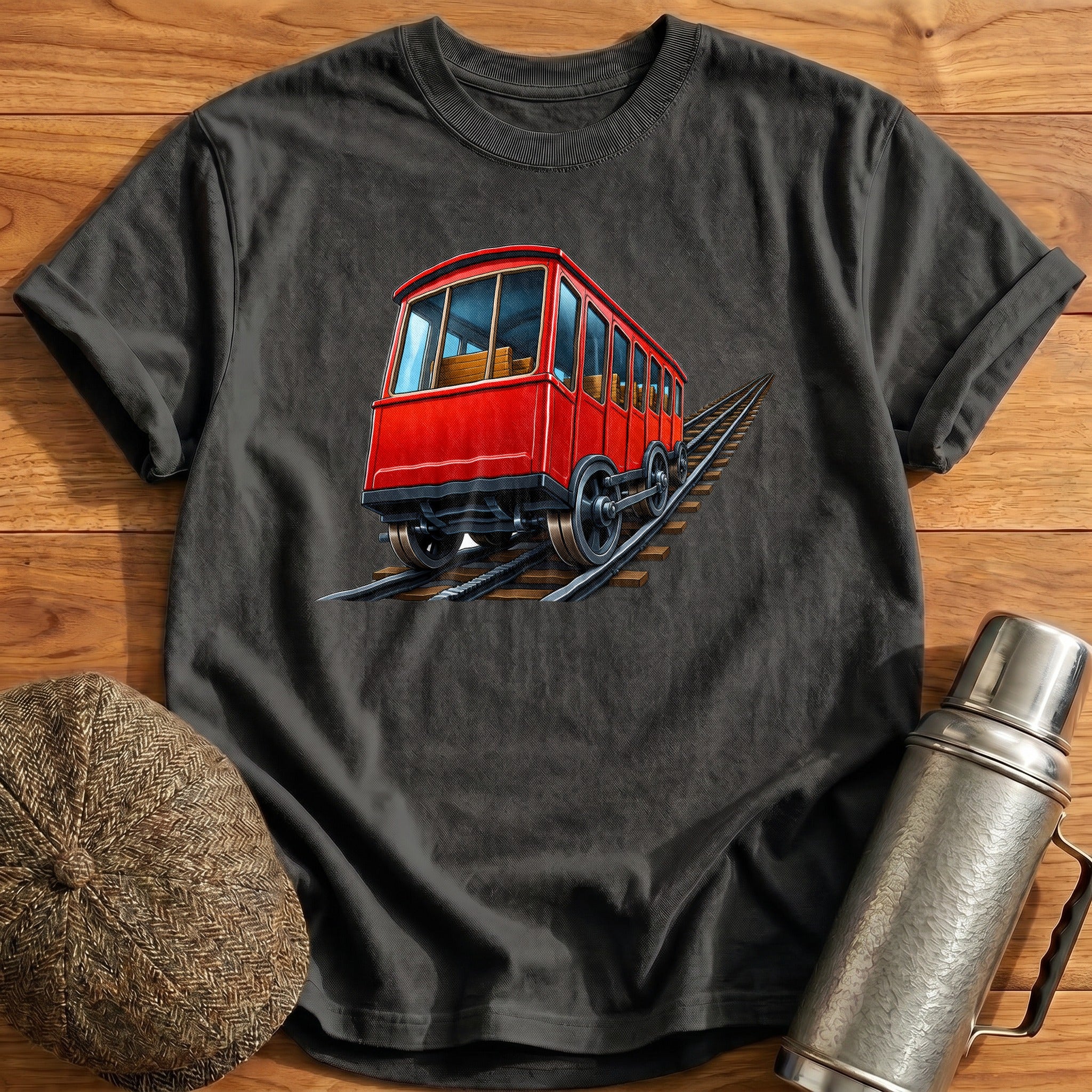 Funicular Rear34 T-Shirt - Charcoal