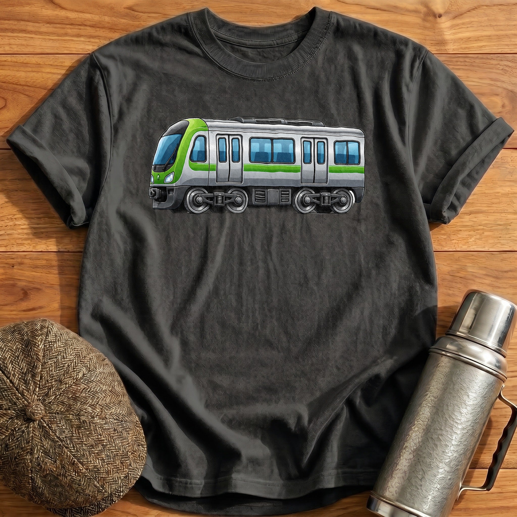 Metrotrain Side T-Shirt - Charcoal