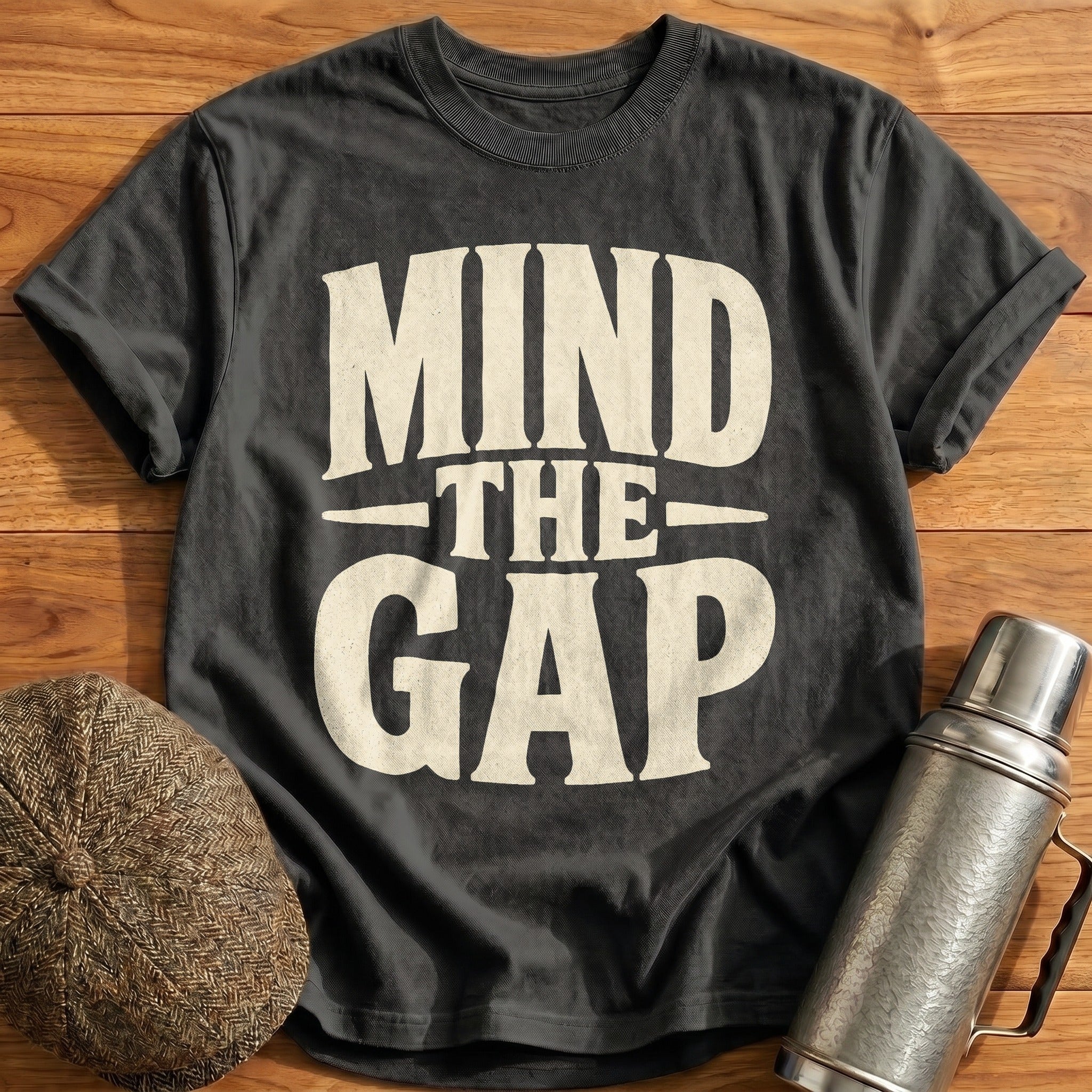 Mind the Gap Type T-Shirt - Charcoal