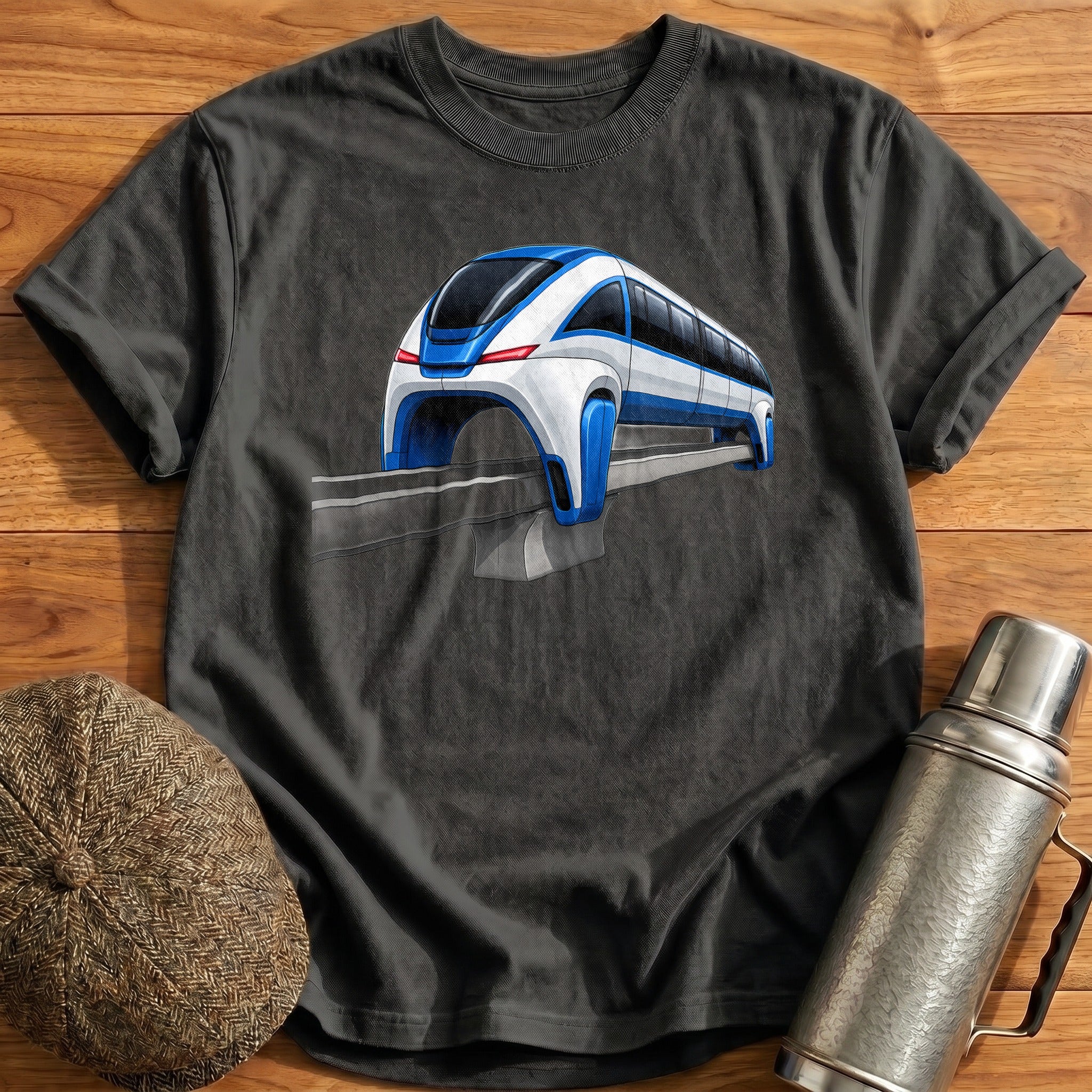 Monorail Rear34 T-Shirt - Charcoal