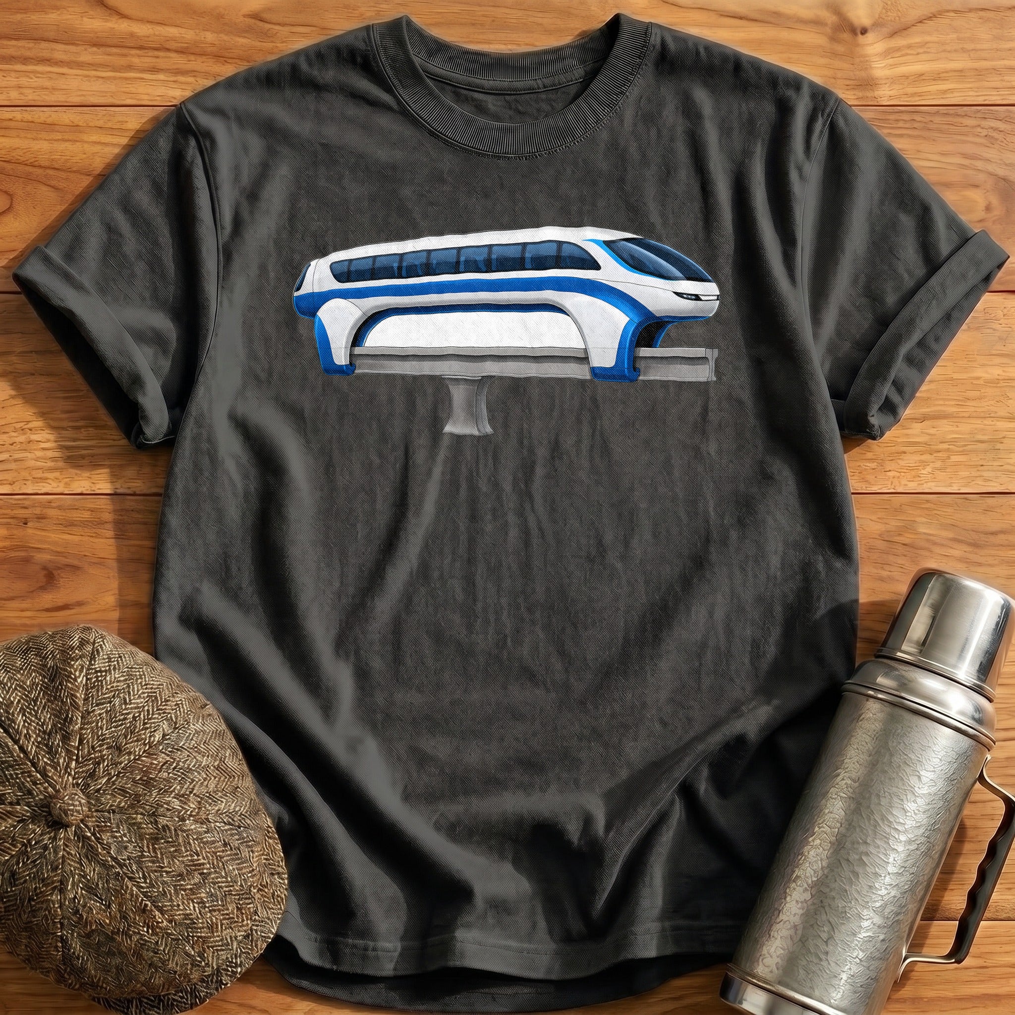 Monorail Side T-Shirt - Charcoal