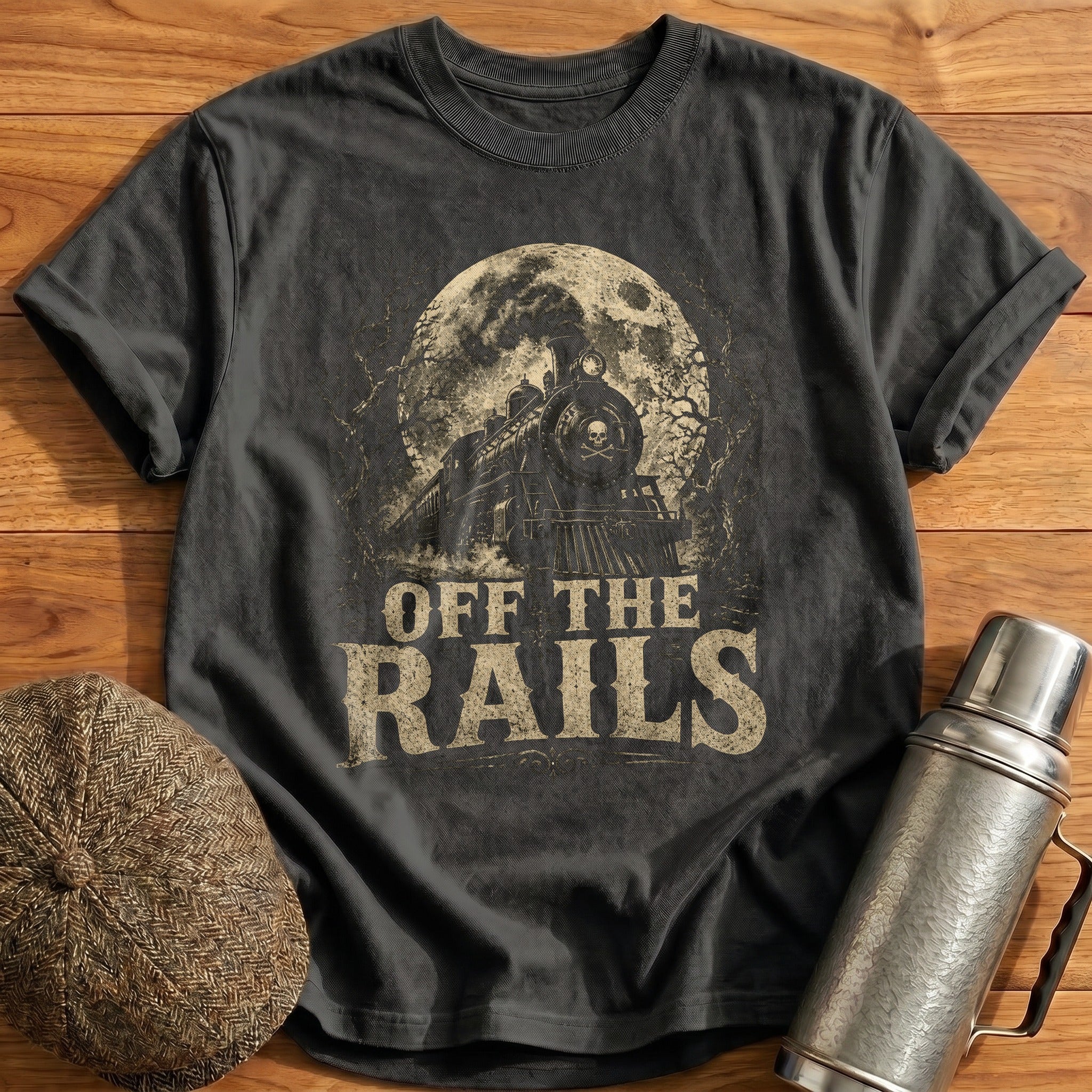 Off the Rails T-Shirt - Charcoal