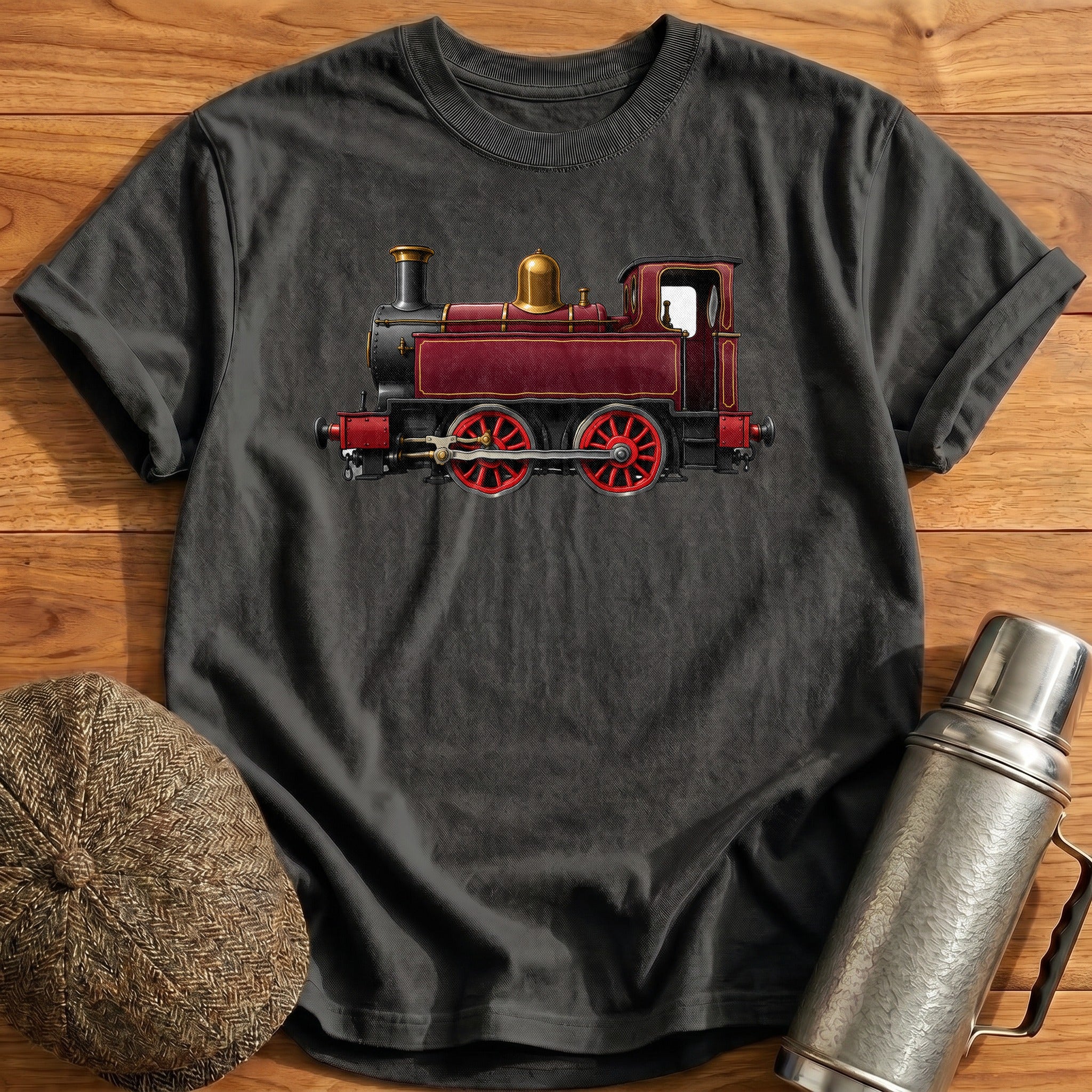 Tankengine Side T-Shirt - Charcoal